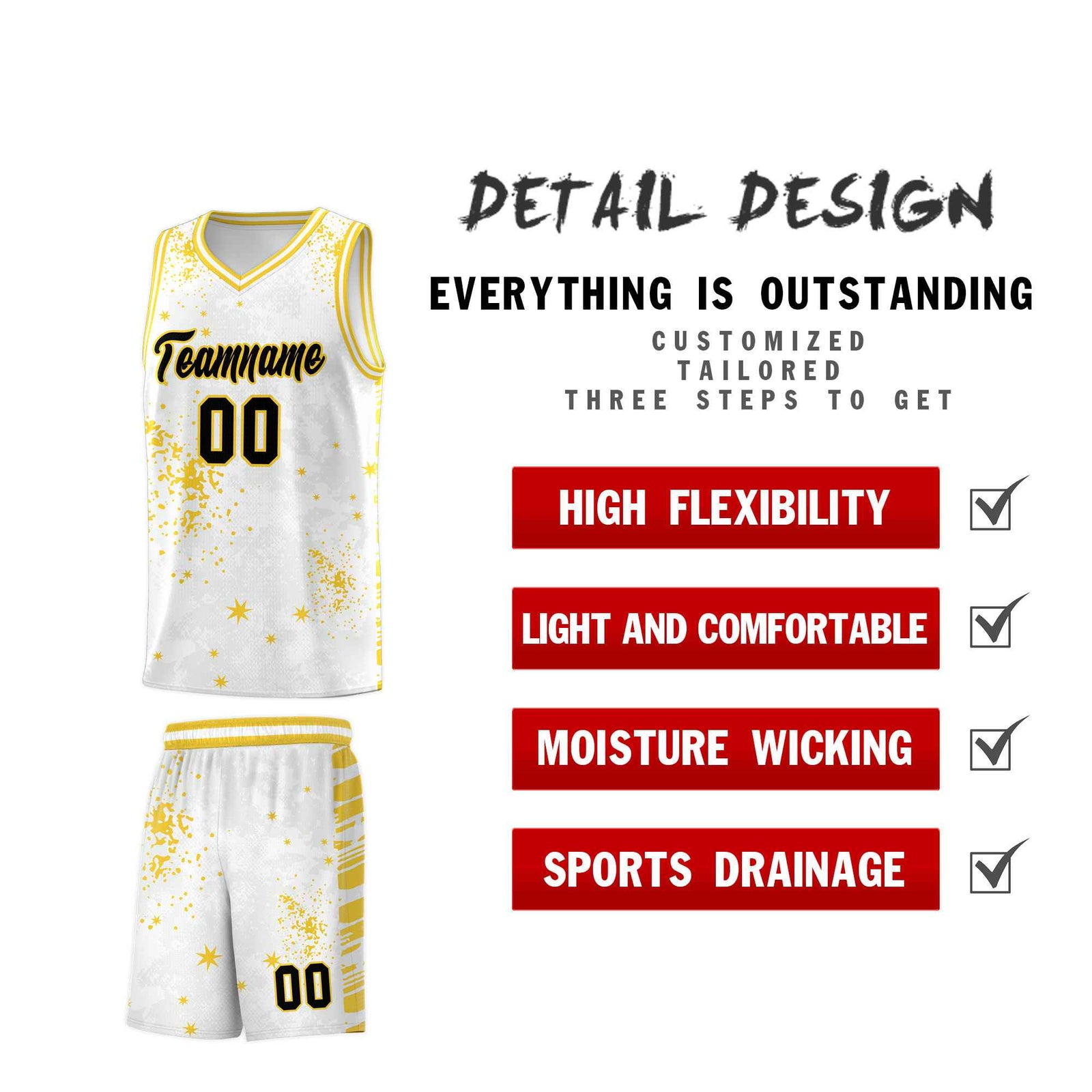 Custom White Gold Vice Burst Galactic Graffiti Moisture-Wicking Basketball Jersey