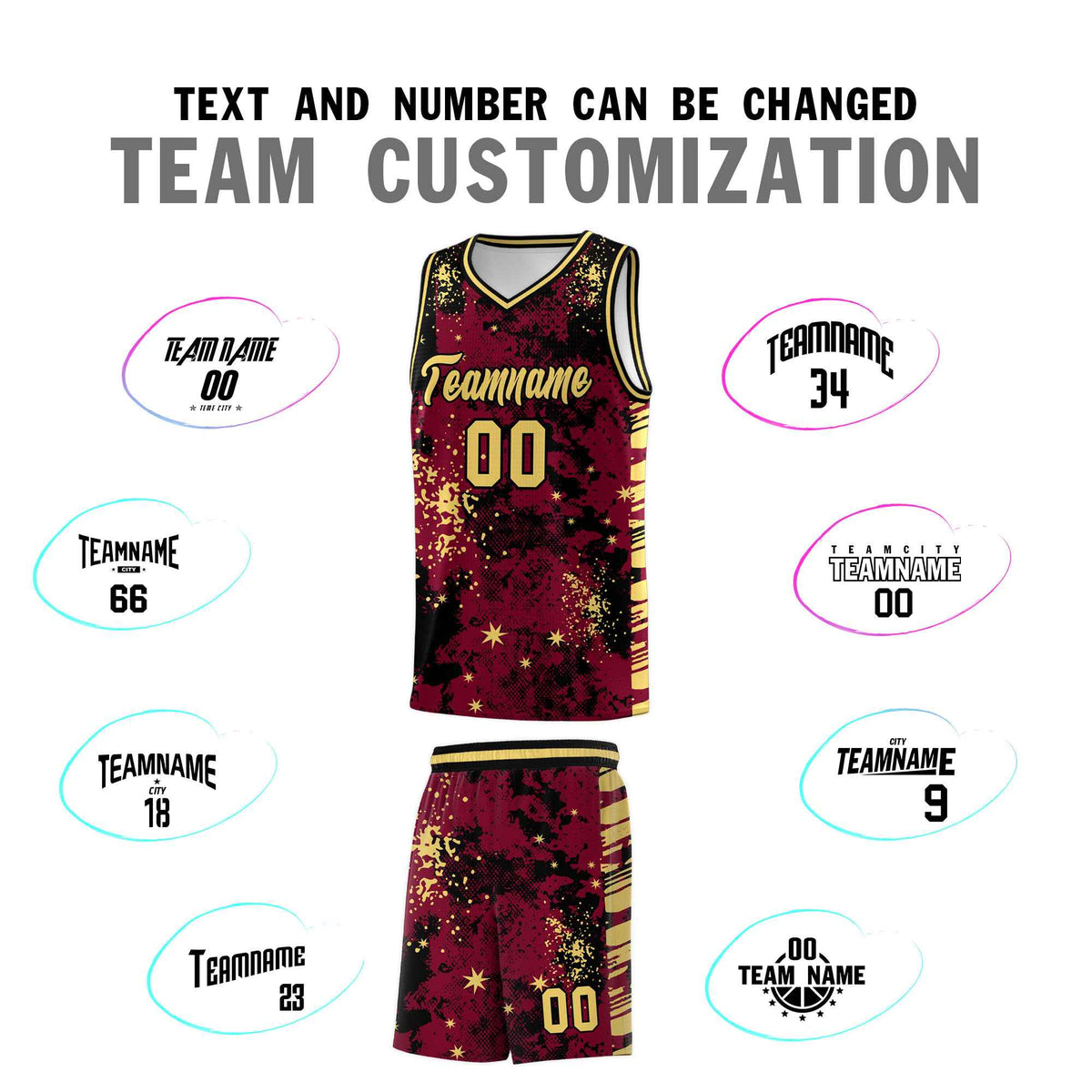 Custom Crimson Black Vice Burst Galactic Graffiti Lightweight Basketball Jersey