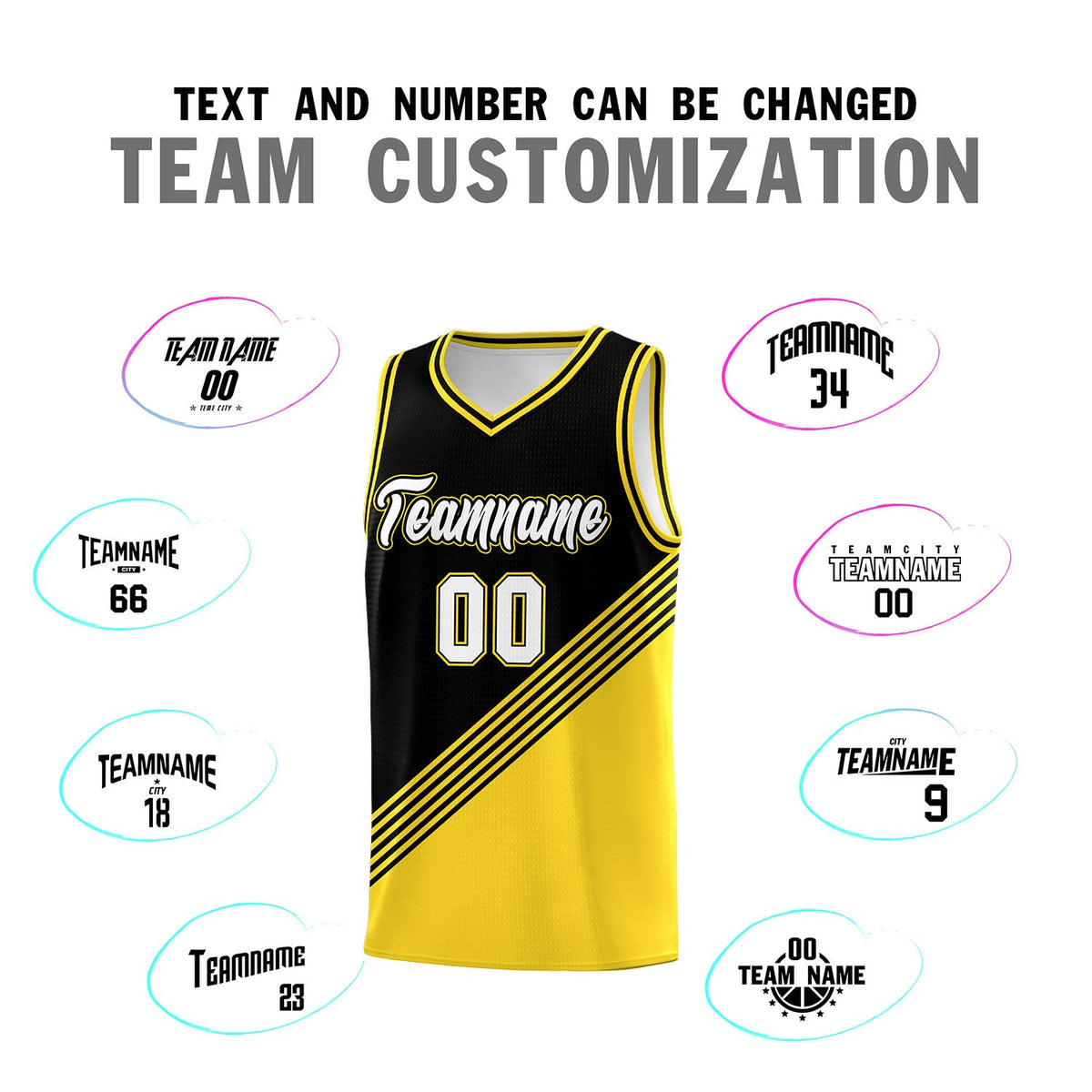 Custom Black Gold Diagonal Stripes Color Block Sets Basketball Jersey | For Men,For Youth,Sublimation Printed,Perfect for Training,Perfect for Teams | KXKSHOP