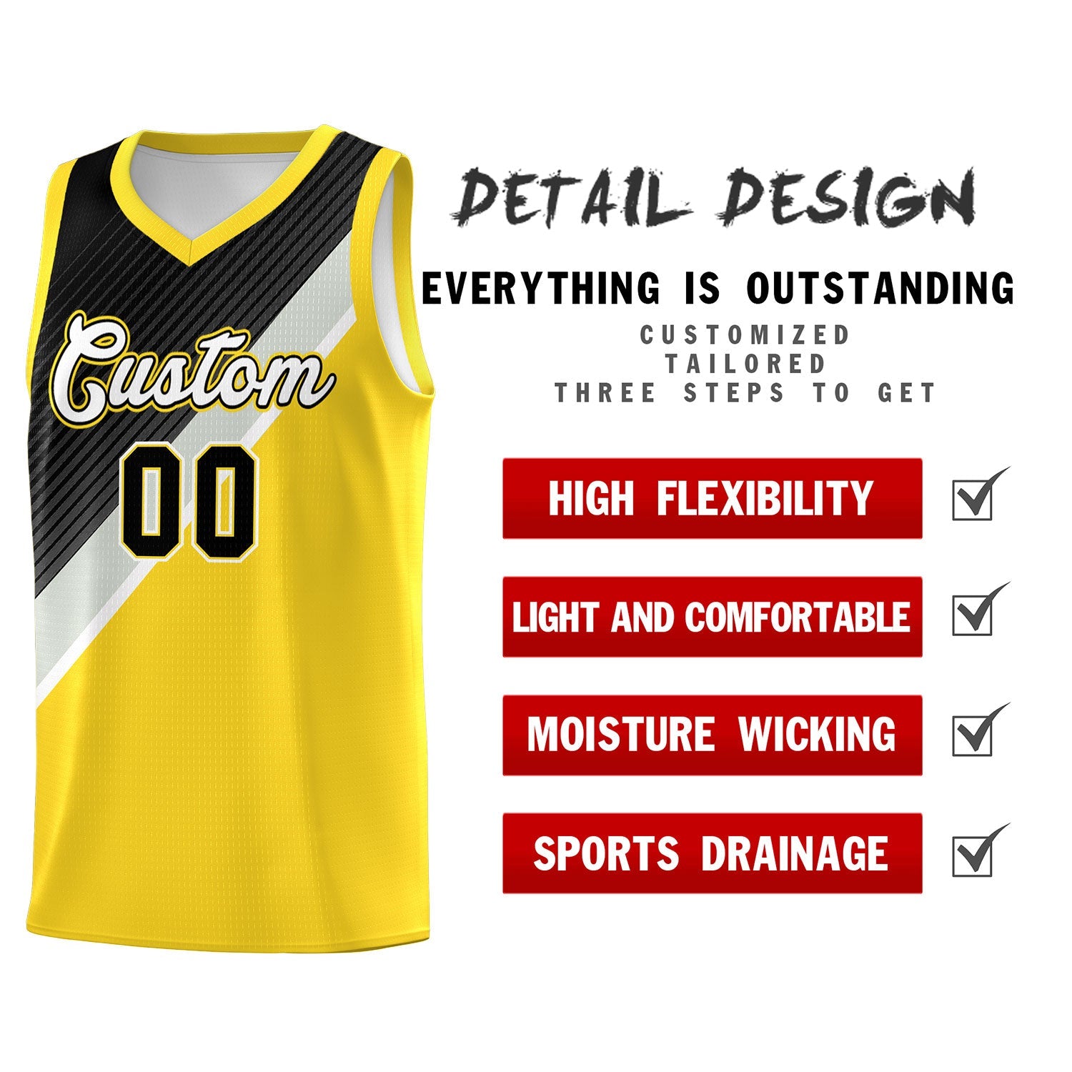 Custom Gold Black Gray Diagonal Stripes Color Block Sets Basketball Jersey | For Men,Perfect for Teams,Perfect for Coaches,Sublimation Printed,For Kid,For Youth | KXKSHOP