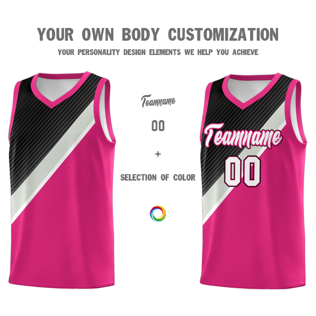 Custom Sky Blue Black Gray Diagonal Stripes Color Block Sets Basketball Jersey | For Men,Perfect for Teams,Perfect for Coaches,Sublimation Printed,For Kid,For Youth | KXKSHOP