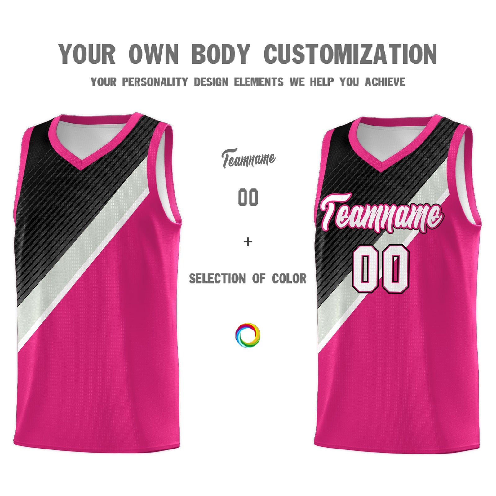 Custom Sky Blue Black Gray Diagonal Stripes Color Block Sets Basketball Jersey | For Men,Perfect for Teams,Perfect for Coaches,Sublimation Printed,For Kid,For Youth | KXKSHOP