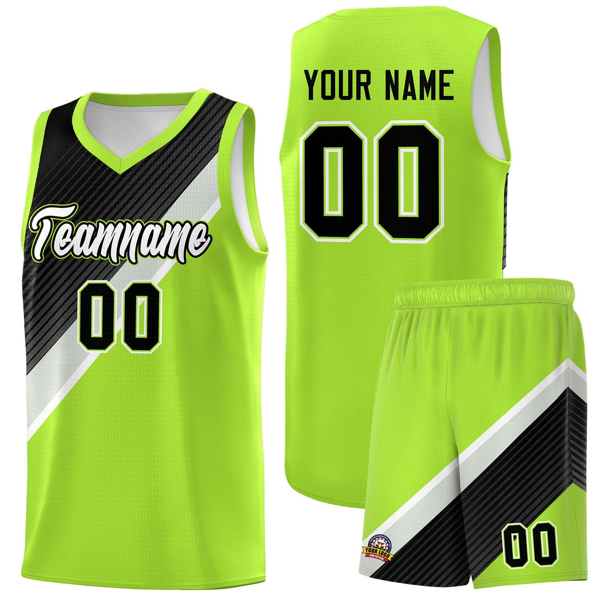 Custom Black Gray Diagonal Stripes Color Block Sets Basketball Jersey | For Men,Perfect for Teams,Perfect for Coaches,Sublimation Printed,For Kid,For Youth | KXKSHOP