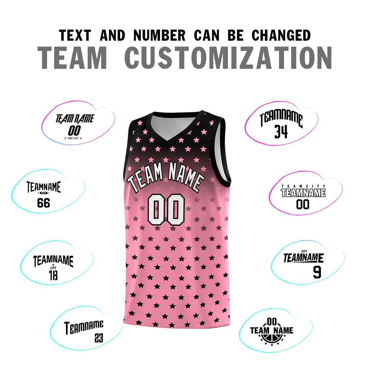 Custom Black Bright Green Gradient Start Pattern Basketball Jersey Sets