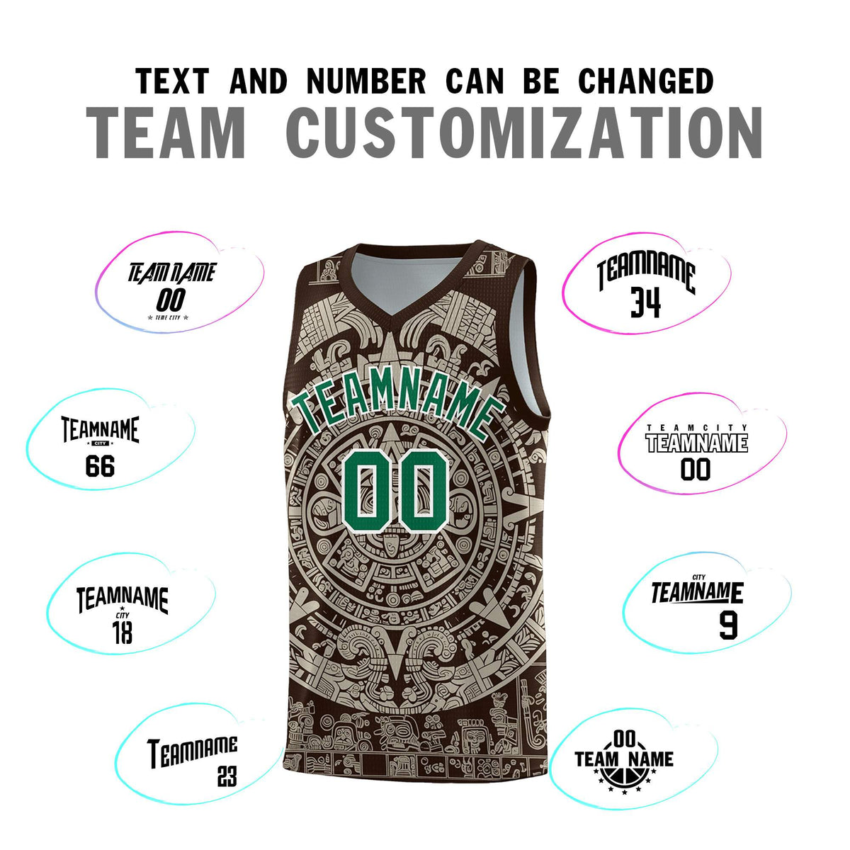 Custom Youth Basketball Jerseys Light Khaki Aztec Sun Stone Design Team Uniform