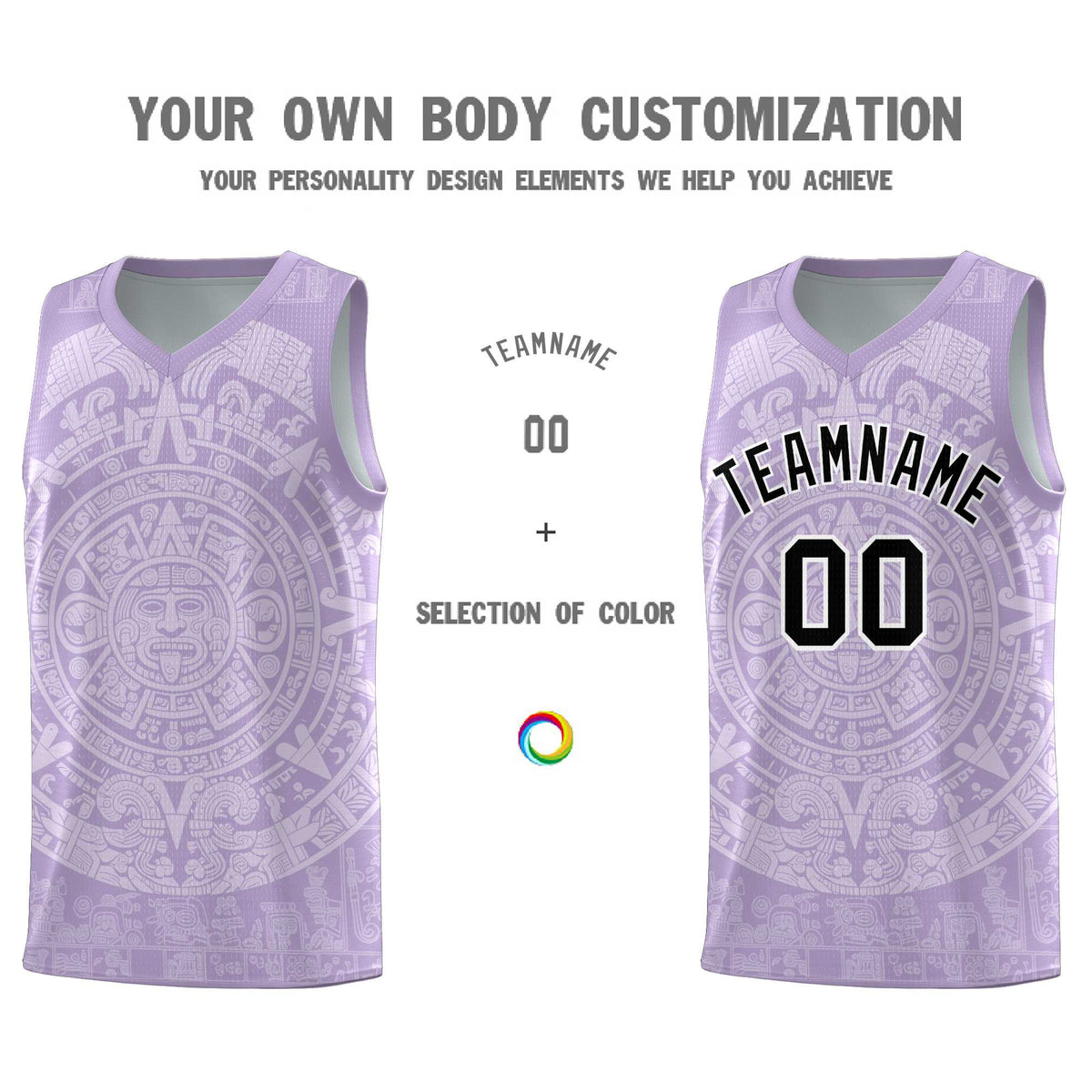 Custom Youth Basketball Jerseys White Aztec Sun Stone Personalized Uniform