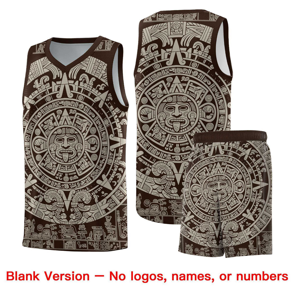 Custom Youth Basketball Jerseys Light Khaki Aztec Sun Stone Design Team Uniform