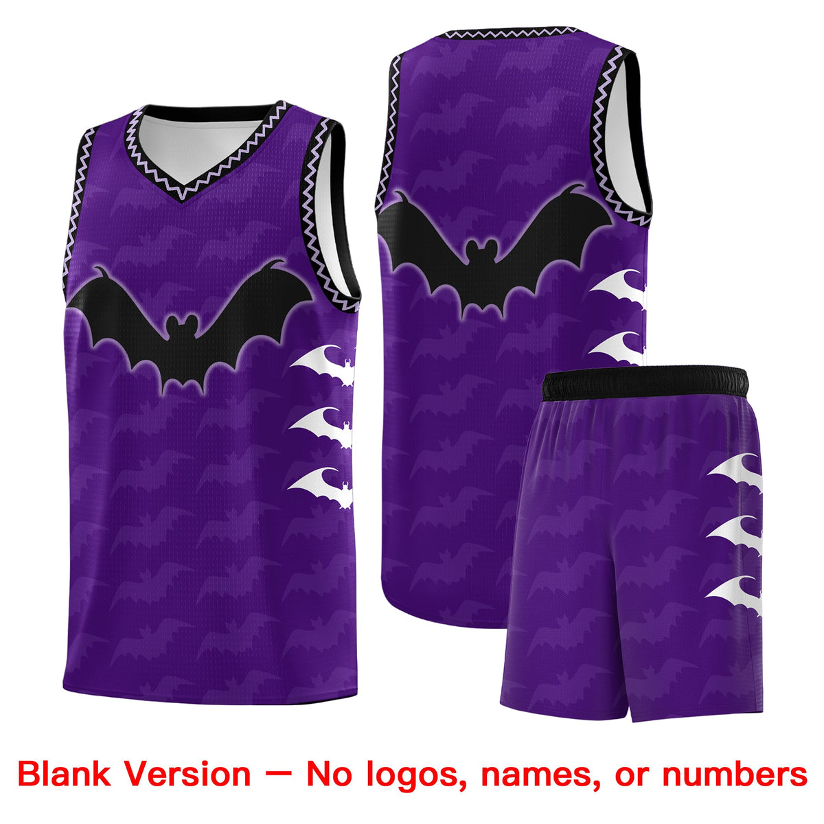 Custom Purple Light Purple Bat Pattern Halloween Basketball Jersey | For Men,For Kid,For Youth,Sublimation Printed,Perfect for Training,Perfect for Parties,Add Name and Numbern | KXKSHOP