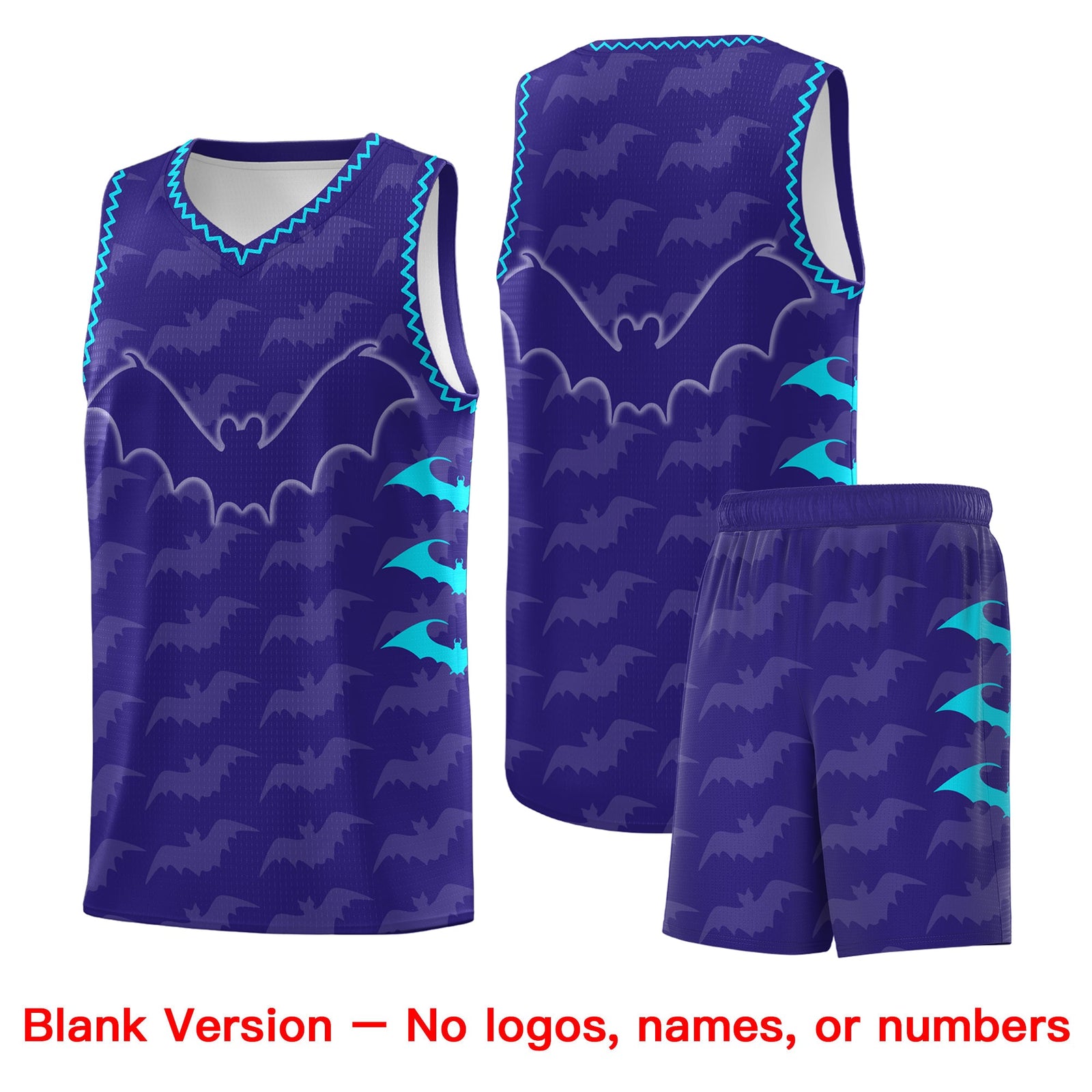 Custom Royal Sky Blue Bat Pattern Halloween Basketball Jersey | For Men,For Kid,For Youth,Sublimation Printed,Perfect for Training,Perfect for Parties,Add Name and Numbern | KXKSHOP
