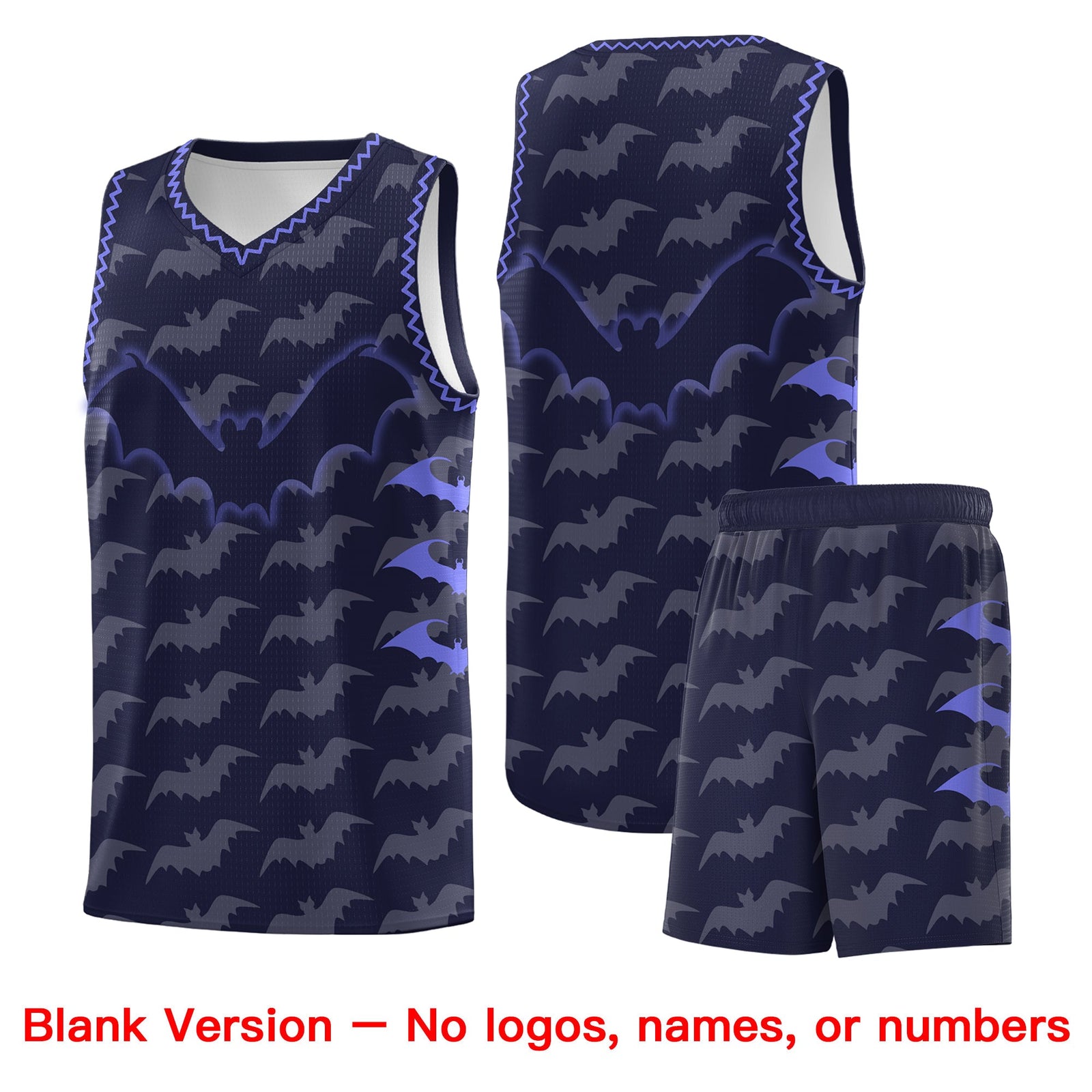 Custom Navy Purple Bat Pattern Halloween Basketball Jersey | For Men,For Kid,For Youth,Sublimation Printed,Perfect for Training,Perfect for Parties,Add Name and Numbern | KXKSHOP