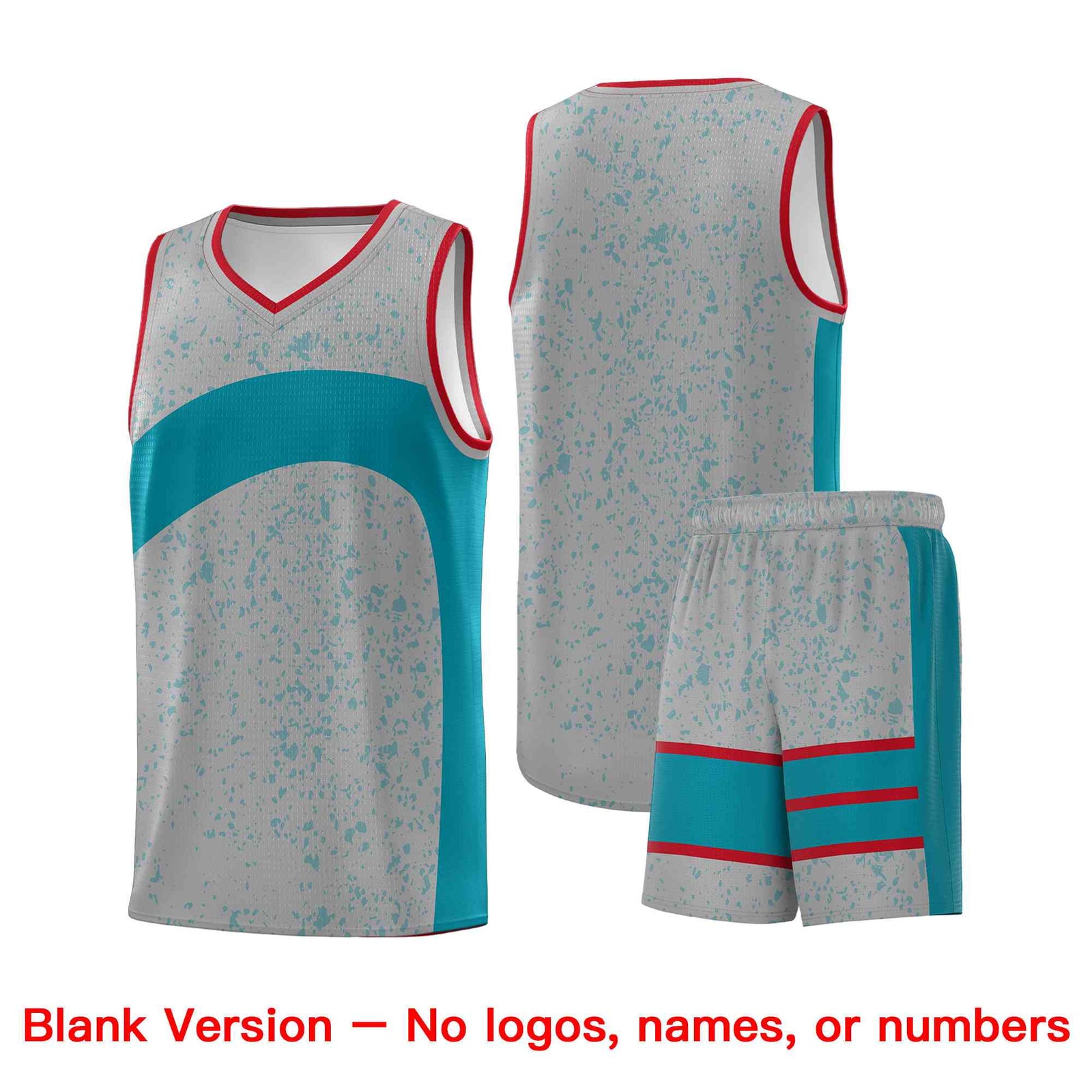 Custom Light Gray Aqua Dot Graffiti Pattern Irregular Team Names Sports Uniform Basketball Jersey| KXKSHOP
