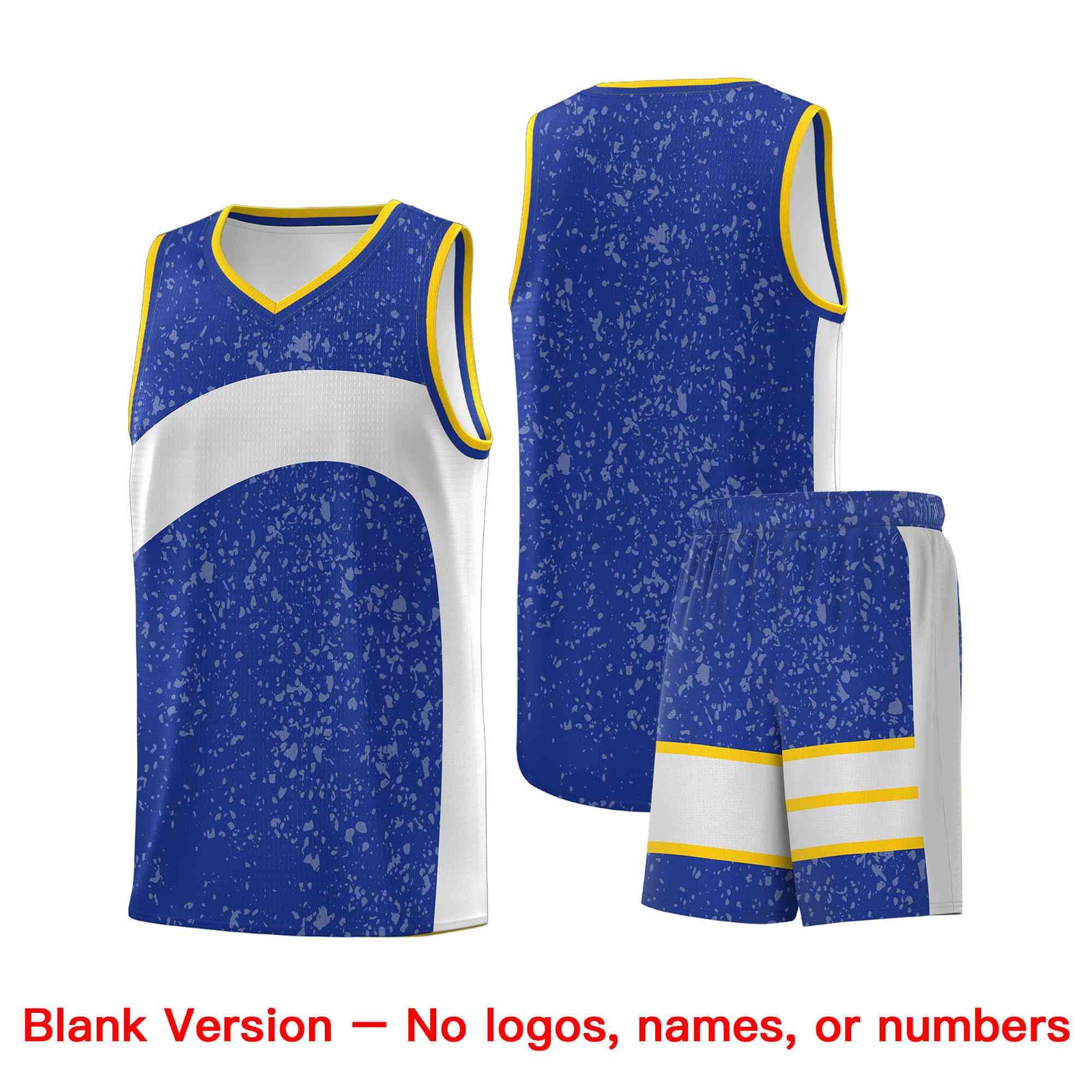 Custom Royal White Dot Graffiti Pattern Irregular Team Names Sports Uniform Basketball Jersey| KXKSHOP