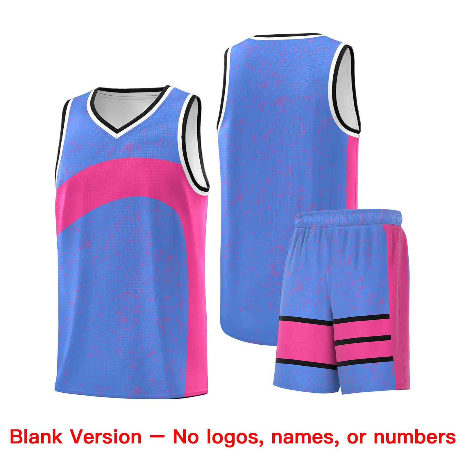 Custom Powder Blue Pink Dot Graffiti Pattern Irregular Team Names Sports Uniform Basketball Jersey| KXKSHOP