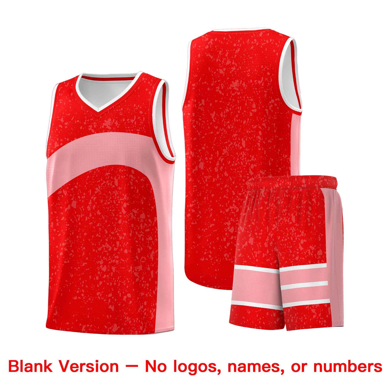 Custom Light Red Light Pink Dot Graffiti Pattern Irregular Team Names Sports Uniform Basketball Jersey| KXKSHOP
