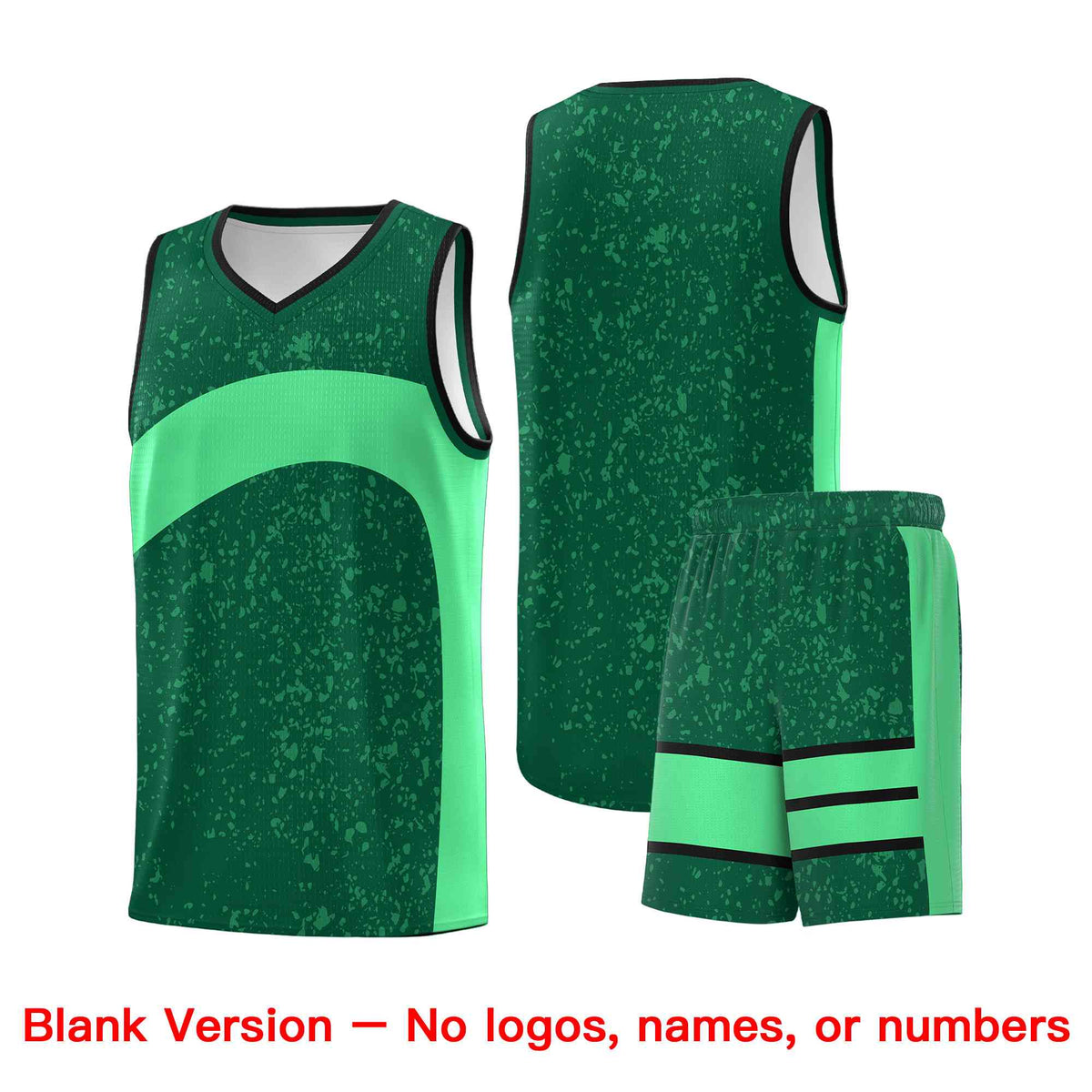 Custom Kelly Green Green Dot Graffiti Pattern Irregular Team Names Sports Uniform Basketball Jersey