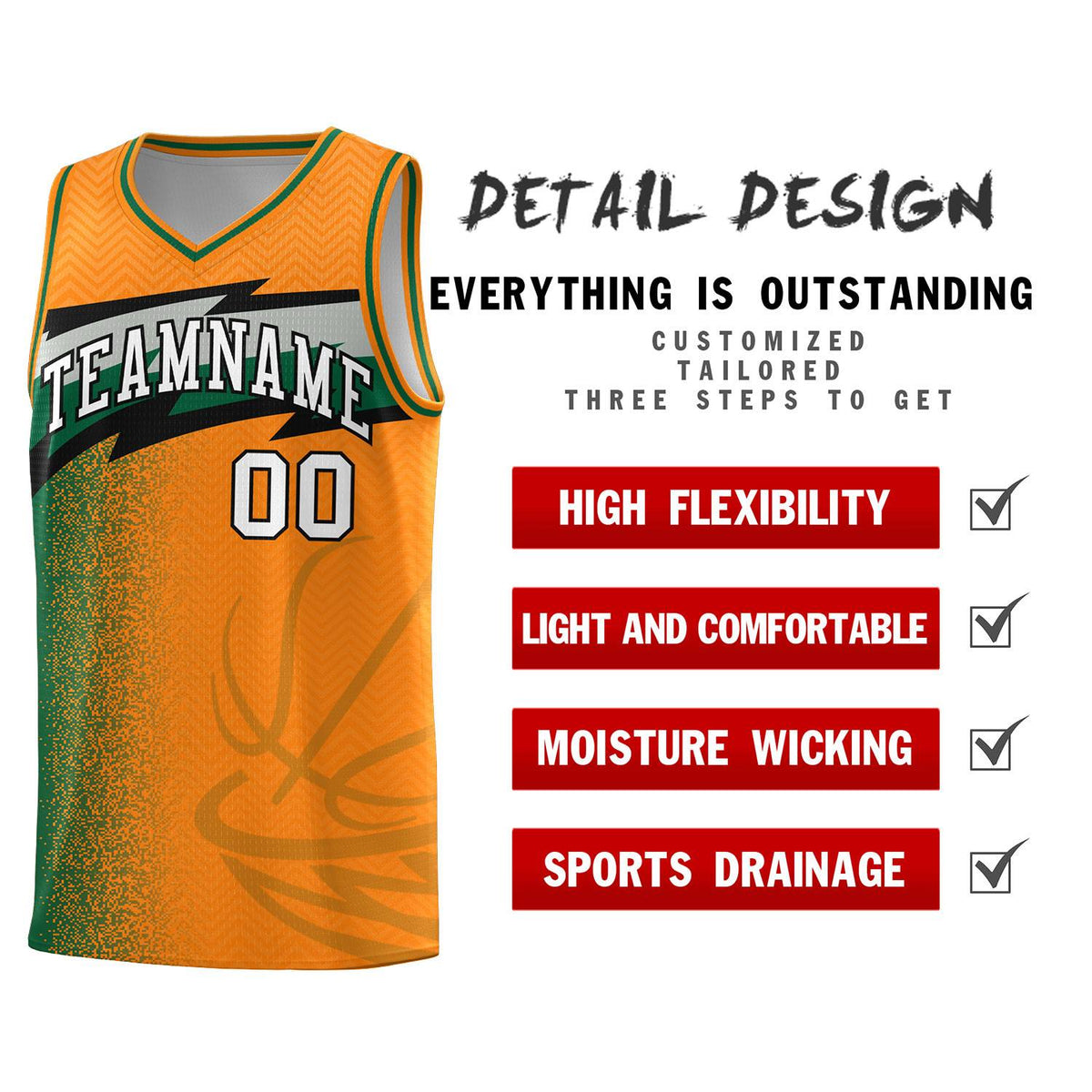 Custom Broncos Orange Dot Scatter Graffiti Pattern Sports Uniform Basketball Jersey