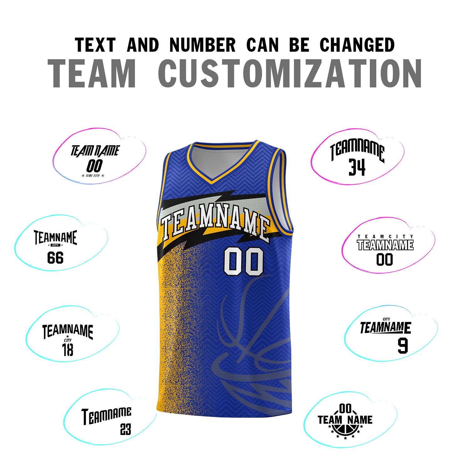 Custom Royal Dot Scatter Graffiti Pattern Sports Uniform Basketball Jersey