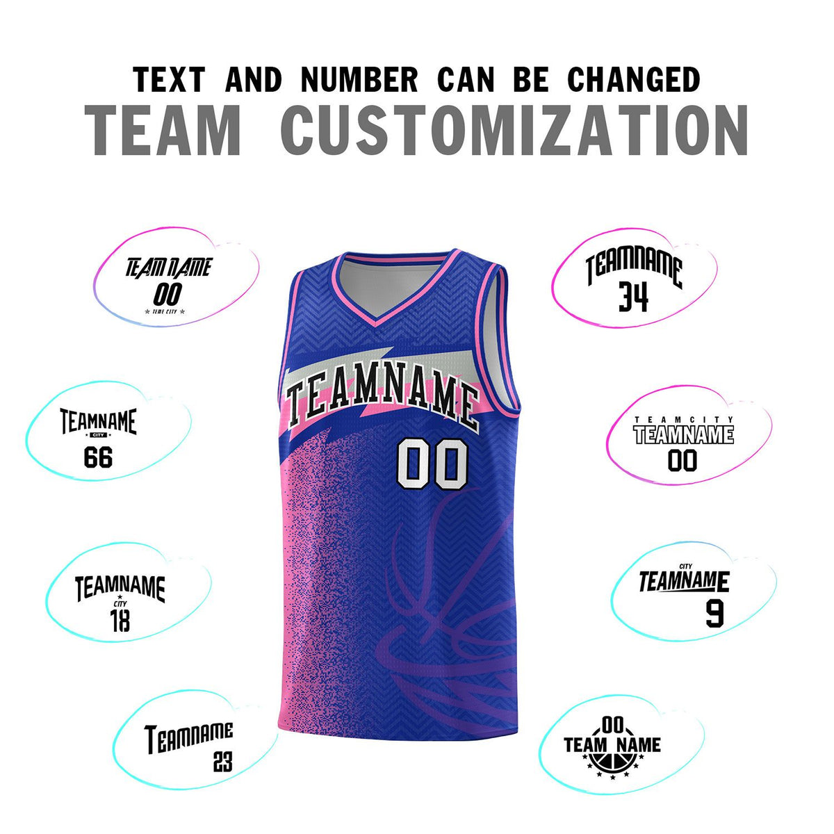 Custom Royal Dot Scatter Graffiti Pattern Sports Uniform Basketball Jersey