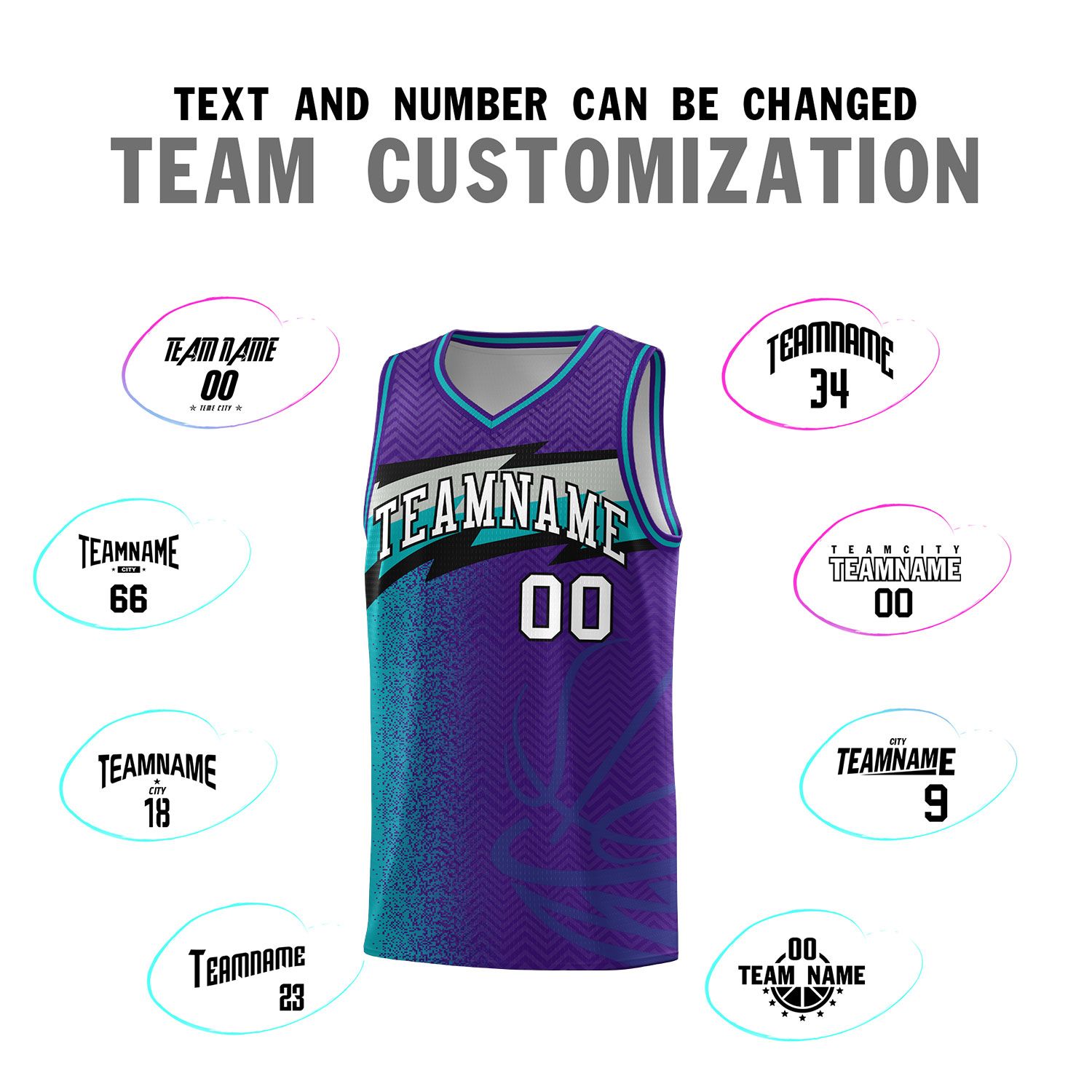 Custom Purple Dot Scatter Graffiti Pattern Sports Uniform Basketball Jersey