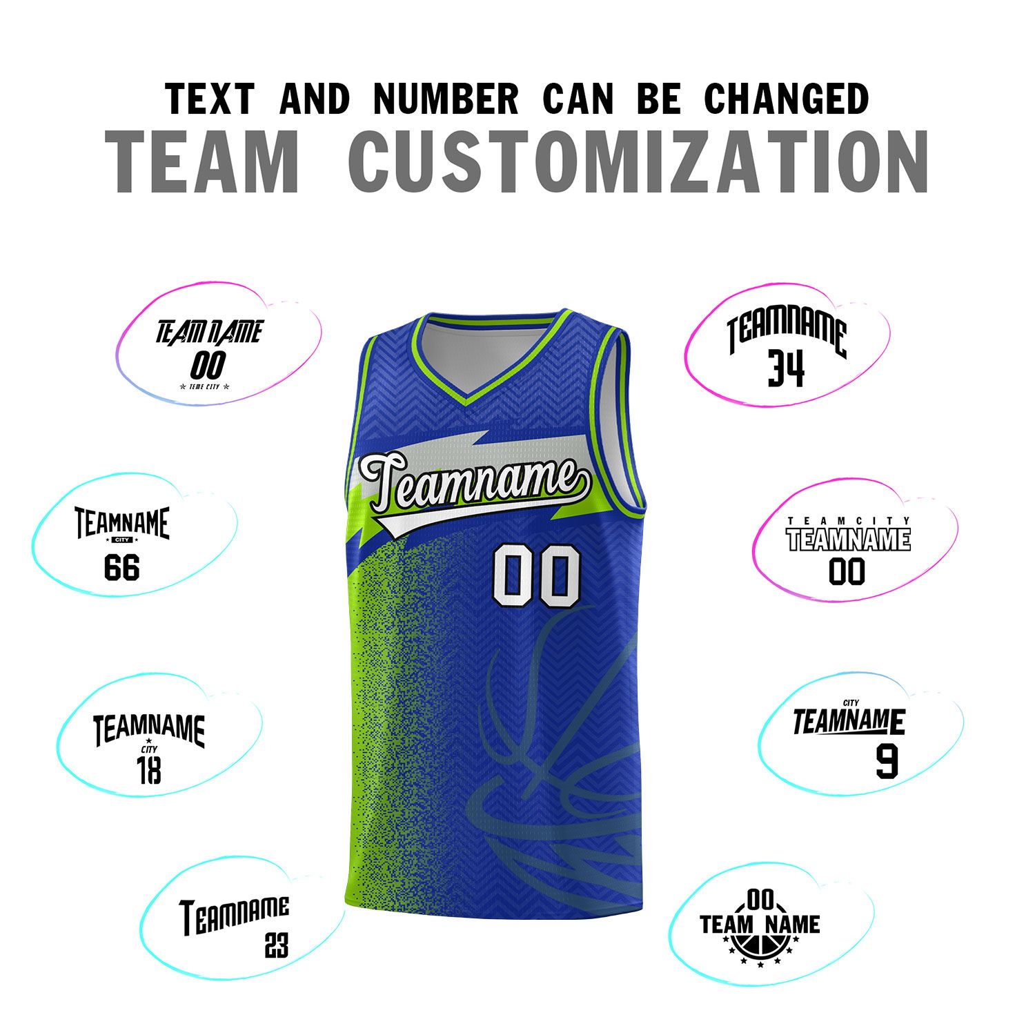 Custom Royal Dot Scatter Graffiti Pattern Sports Uniform Basketball Jersey