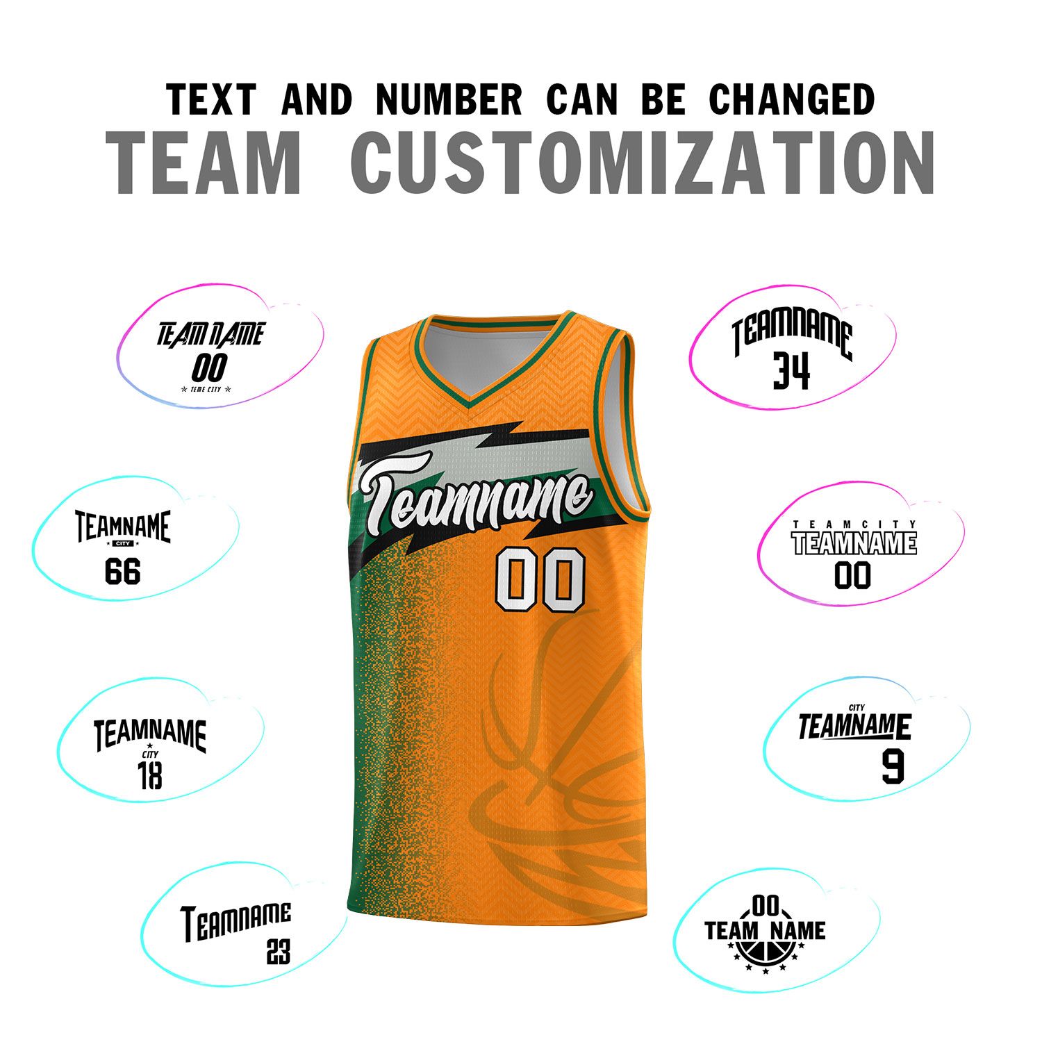 Custom Broncos Orange Dot Scatter Graffiti Pattern Sports Uniform Basketball Jersey