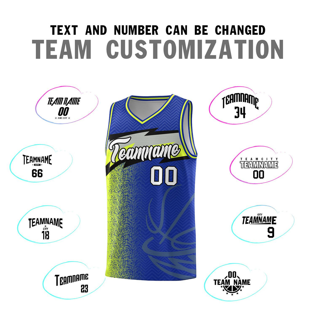 Custom Royal Dot Scatter Graffiti Pattern Sports Uniform Basketball Jersey