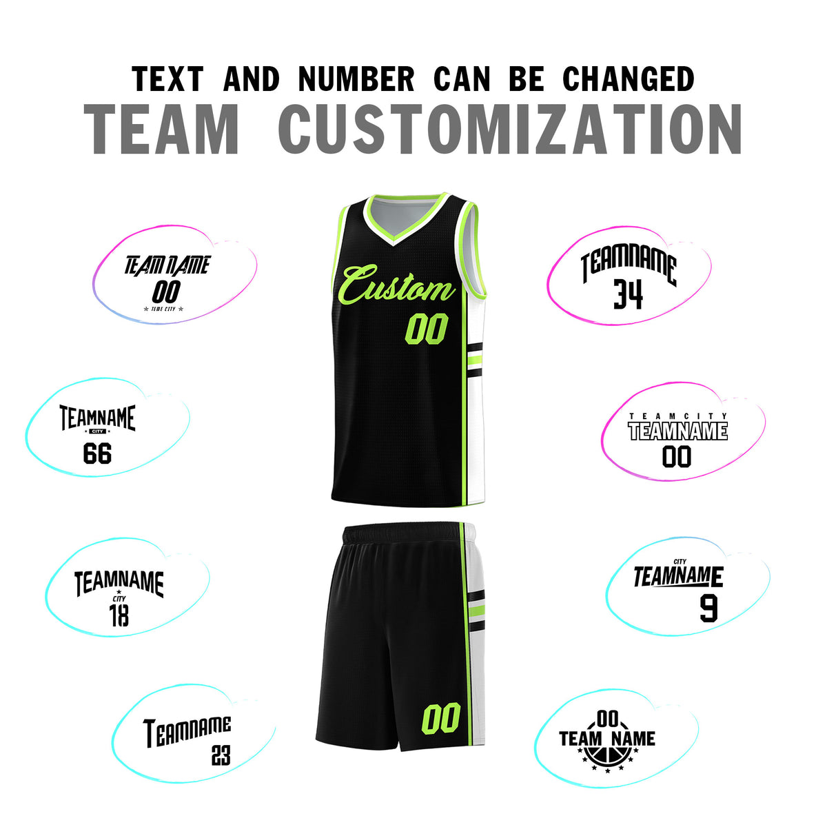 Custom Youth Basketball Jersey - Black White Two-Tone Classic Varsity Uniform
