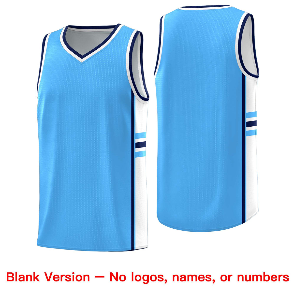 Custom Youth Basketball Jersey - Powder Blue White Personalized Varsity Two-Tone Uniform