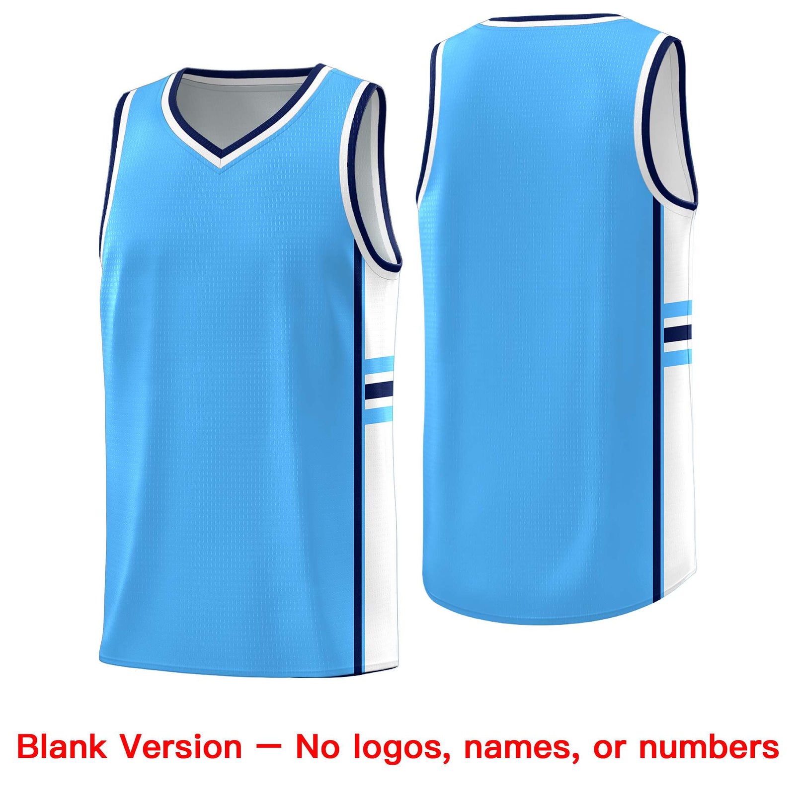 Custom Youth Basketball Jersey - Powder Blue White Personalized Varsity Two-Tone Uniform