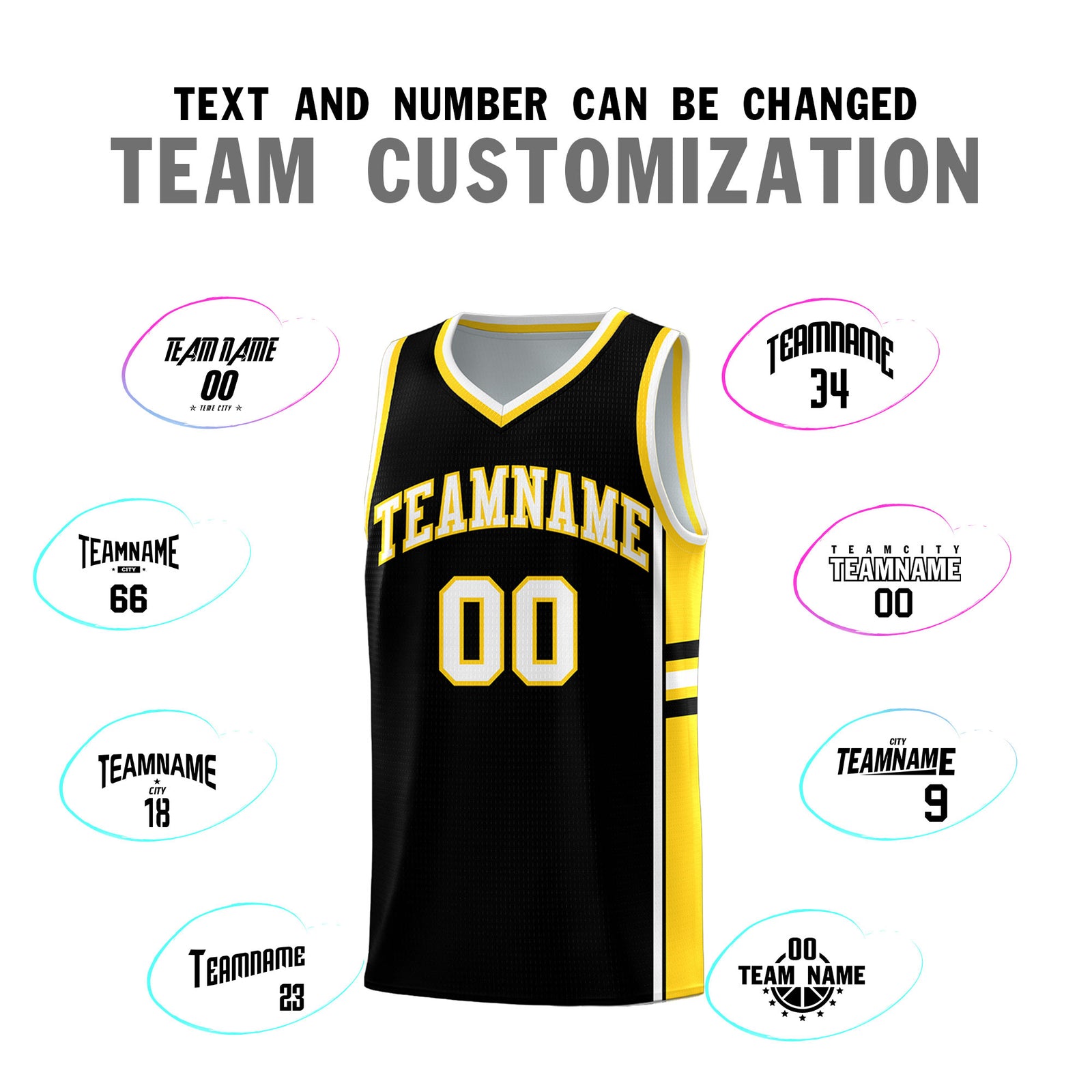 Custom Youth Basketball Jersey - Black Gold Two-Tone Varsity Jersey Set