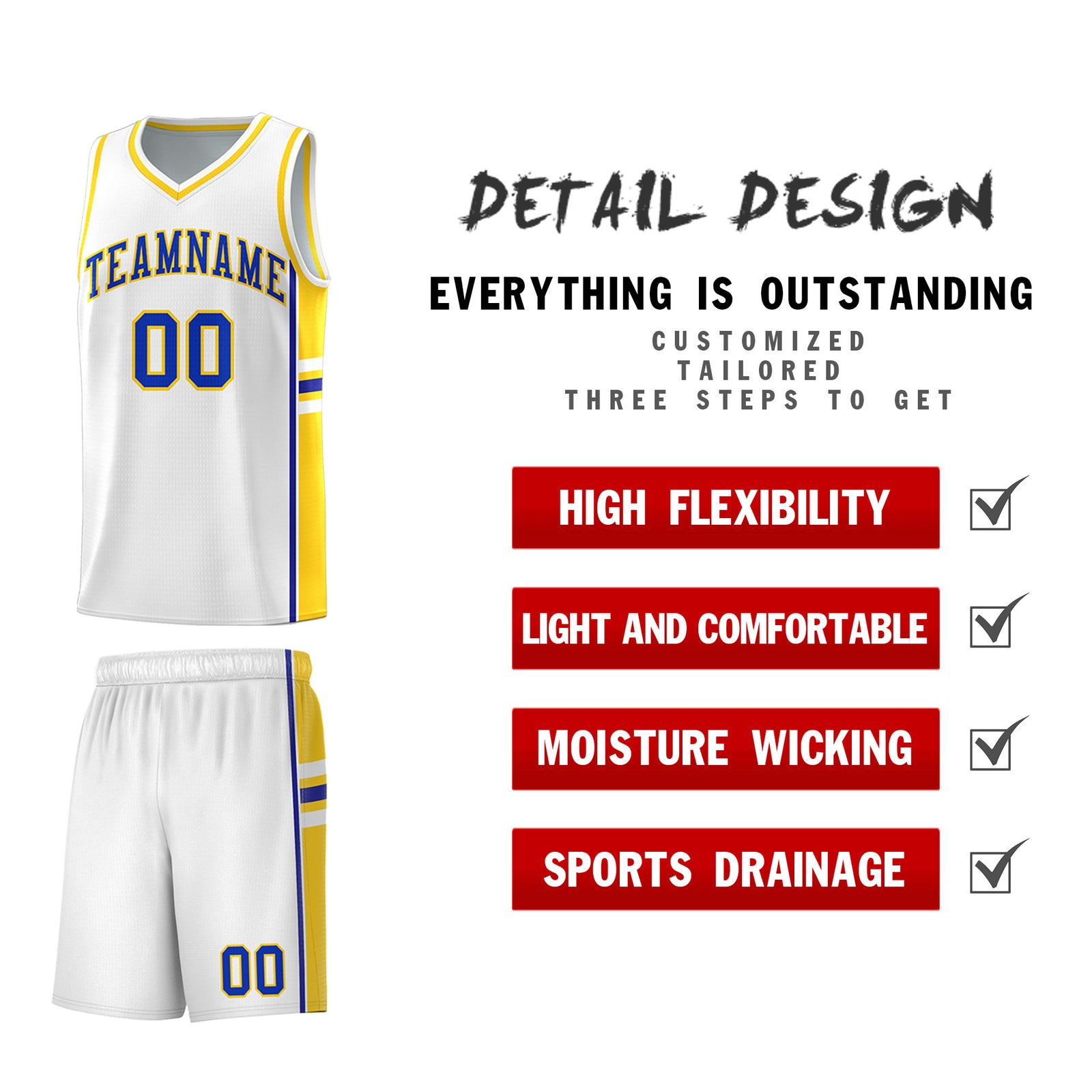 Custom Youth Basketball Jersey - White Fluorescent Yellow Two-Tone Varsity Jersey Set
