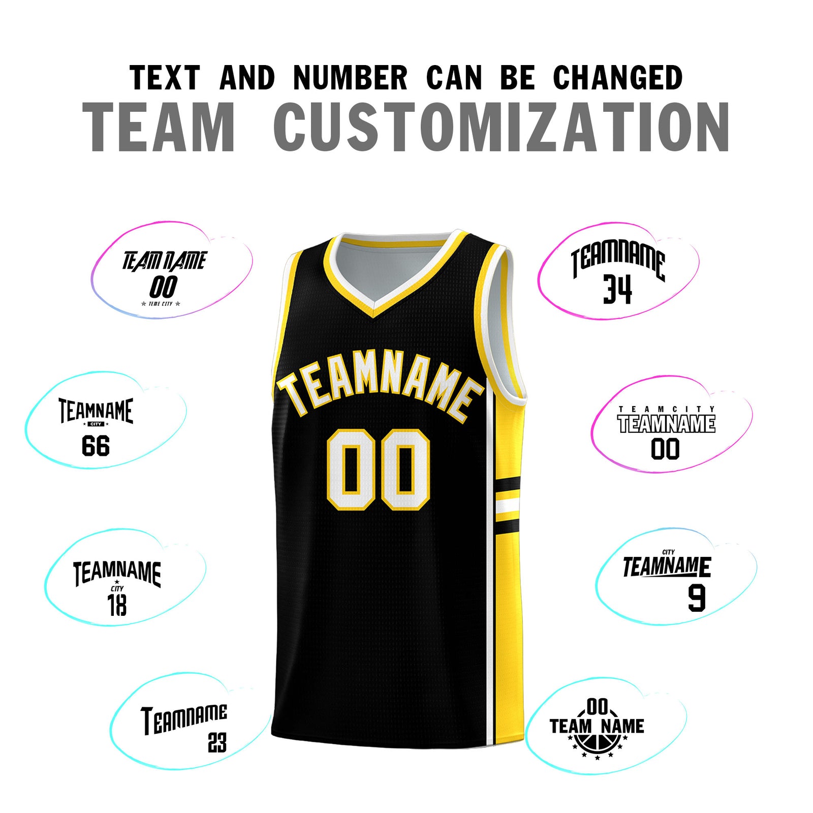Custom Youth Basketball Jersey - Black Gold Two-Tone Varsity Jersey Set
