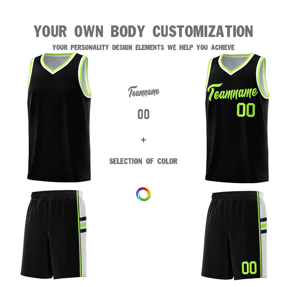 Custom Youth Basketball Jersey - Black White Two-Tone Classic Varsity Uniform