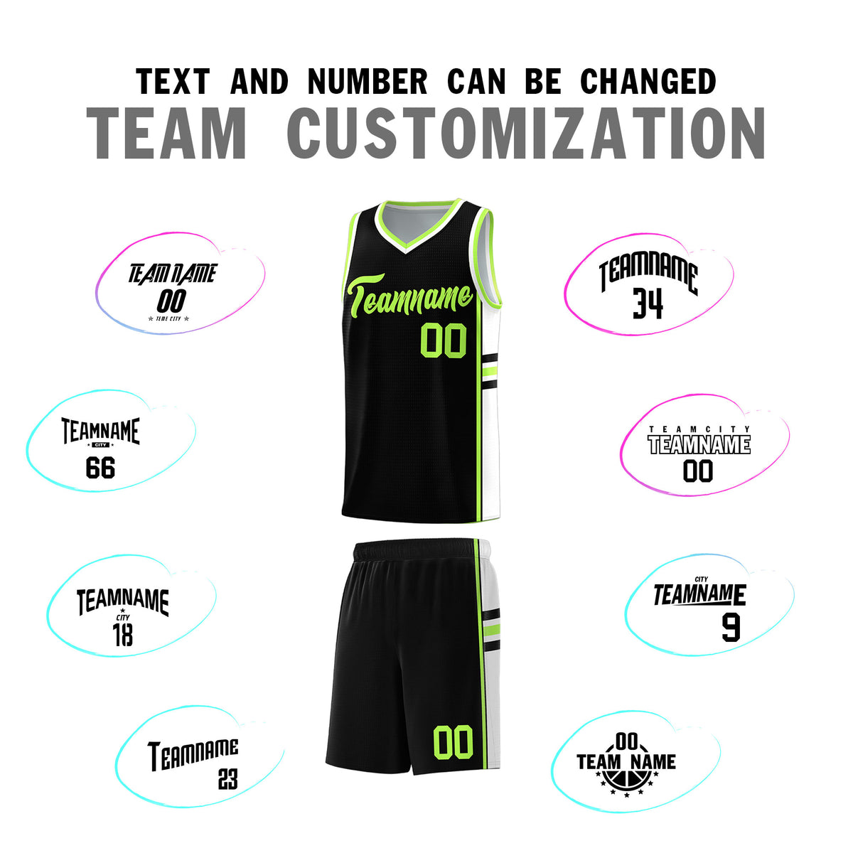 Custom Youth Basketball Jersey - Black White Two-Tone Classic Varsity Uniform