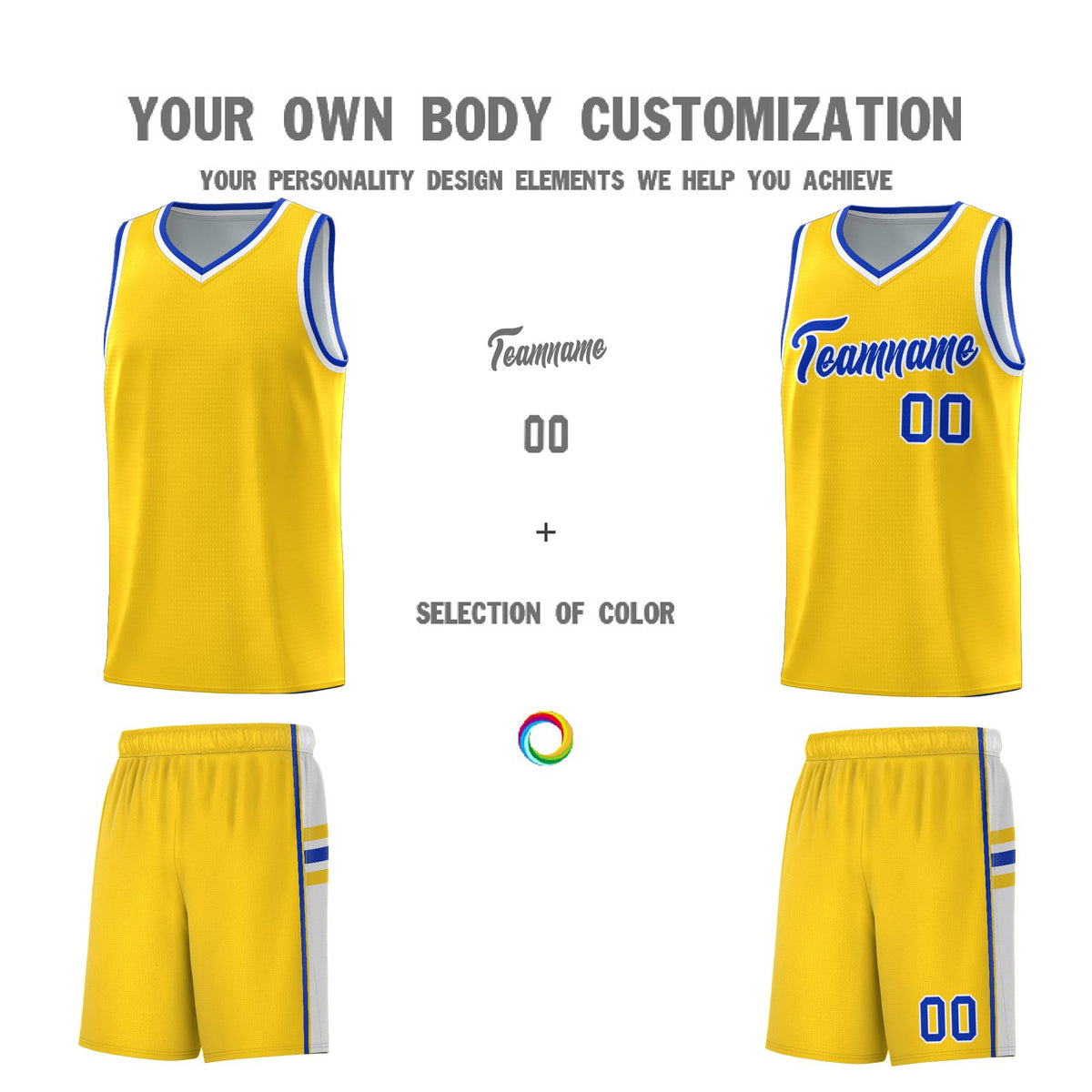 Custom Youth Basketball Jersey - Gold White Two-Tone Classic Varsity Uniform