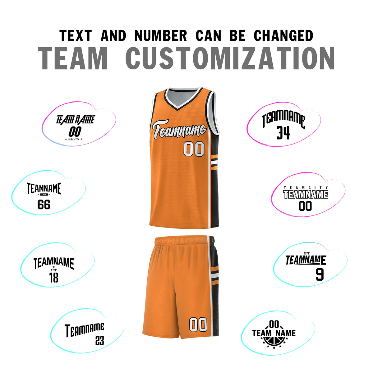 Custom Youth Basketball Jersey - Gold Orange Black Two-Tone Varsity Jersey Set