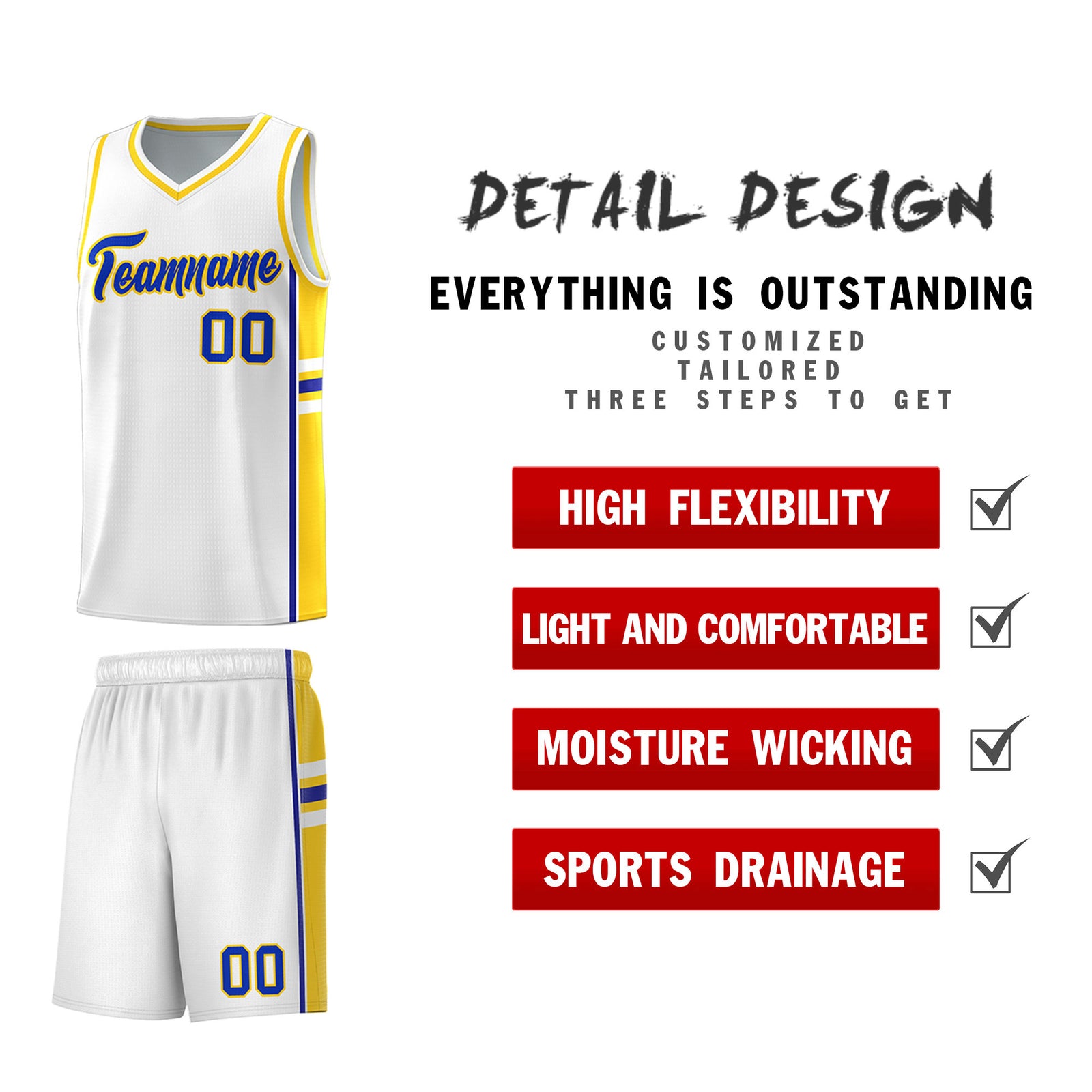 Custom Youth Basketball Jersey - White Fluorescent Yellow Two-Tone Varsity Jersey Set