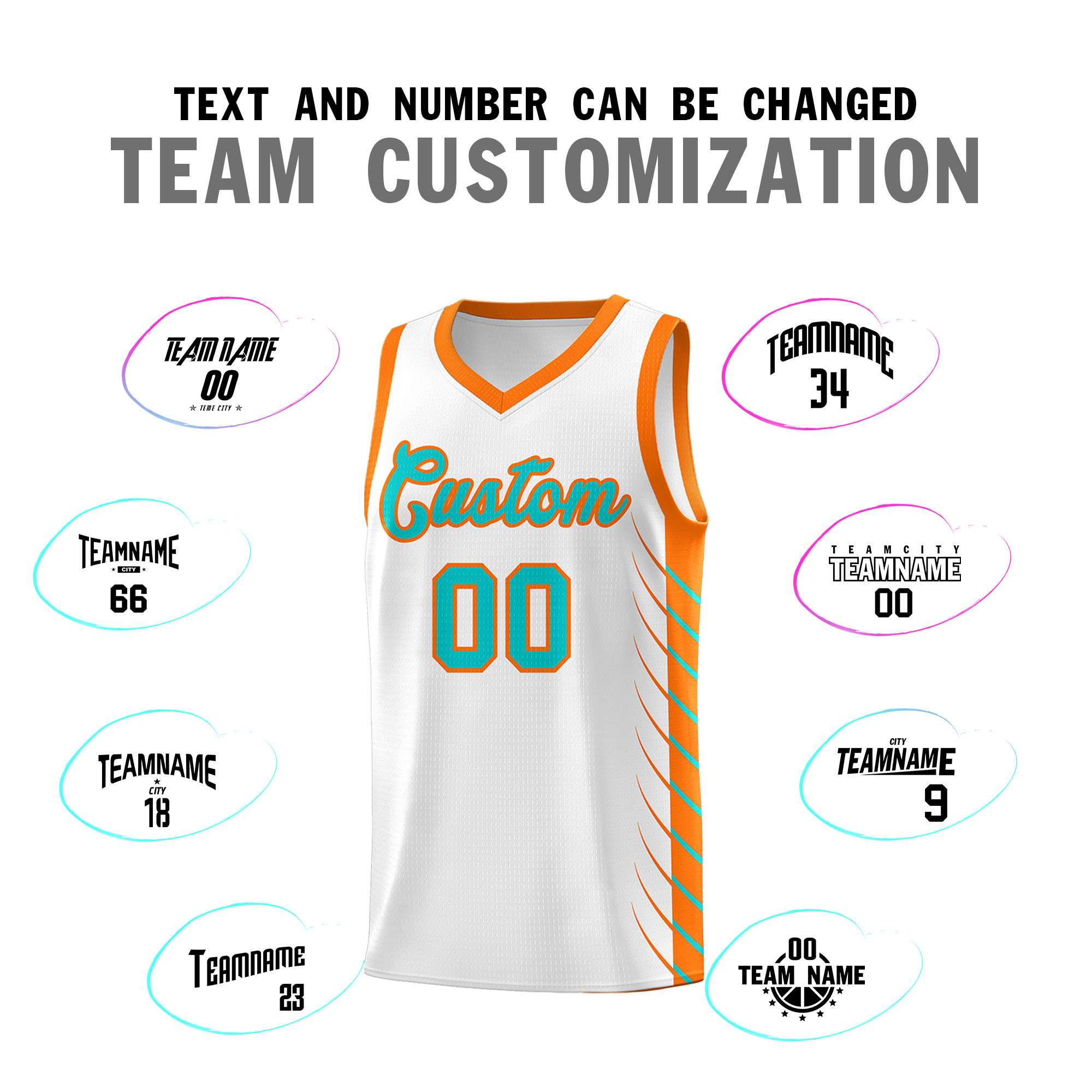 Custom White Sky Blue Personalized Side Symmetrical Line Pattern Sports Uniform Basketball Jersey| KXKSHOP