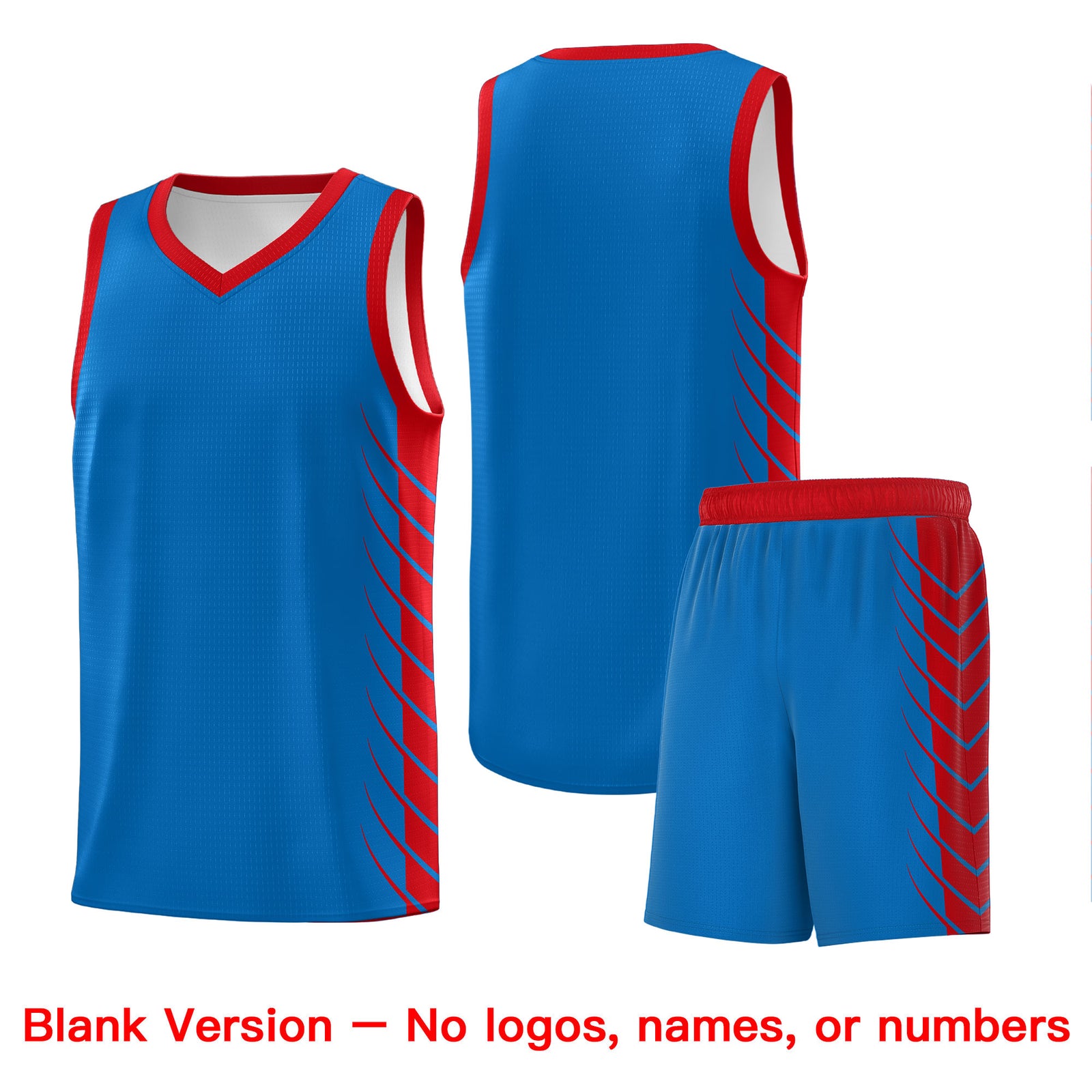 Custom Royal Red Personalized Side Symmetrical Line Pattern Sports Uniform Basketball Jersey| KXKSHOP