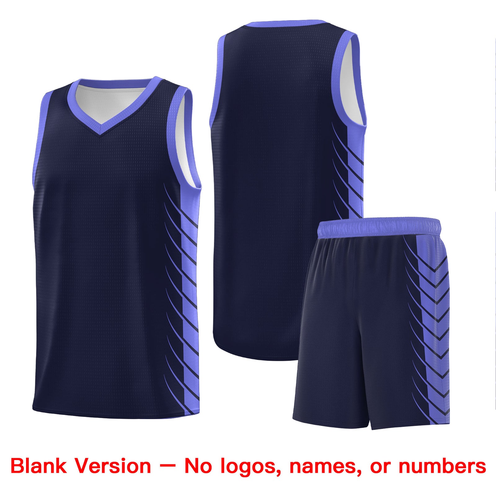 Custom Navy Purple Personalized Side Symmetrical Line Pattern Sports Uniform Basketball Jersey| KXKSHOP
