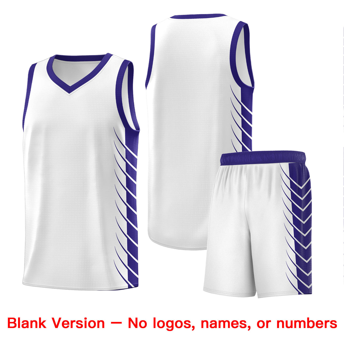 Custom White Royal Personalized Side Symmetrical Line Pattern Sports Uniform Basketball Jersey