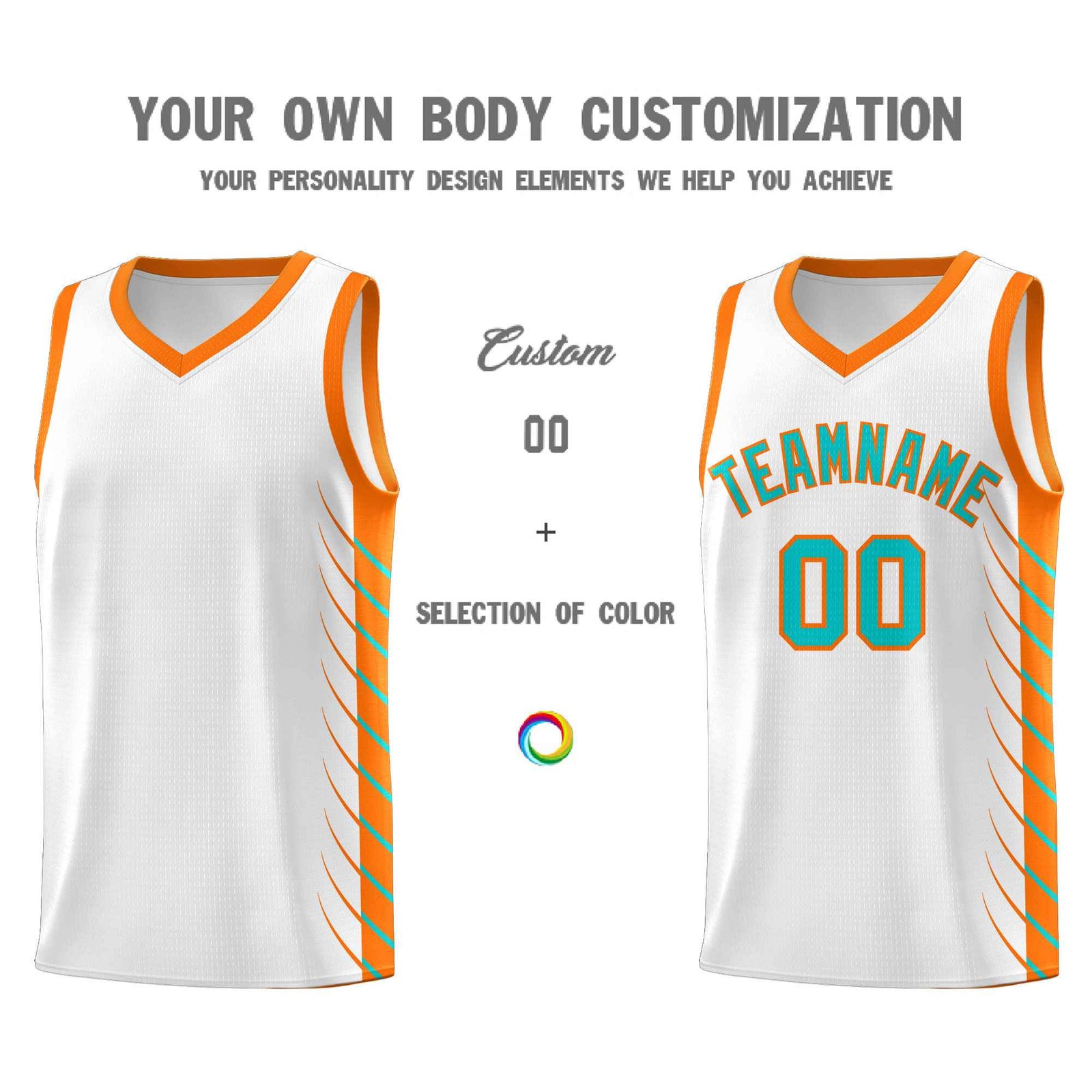 Custom White Sky Blue Personalized Side Symmetrical Line Pattern Sports Uniform Basketball Jersey