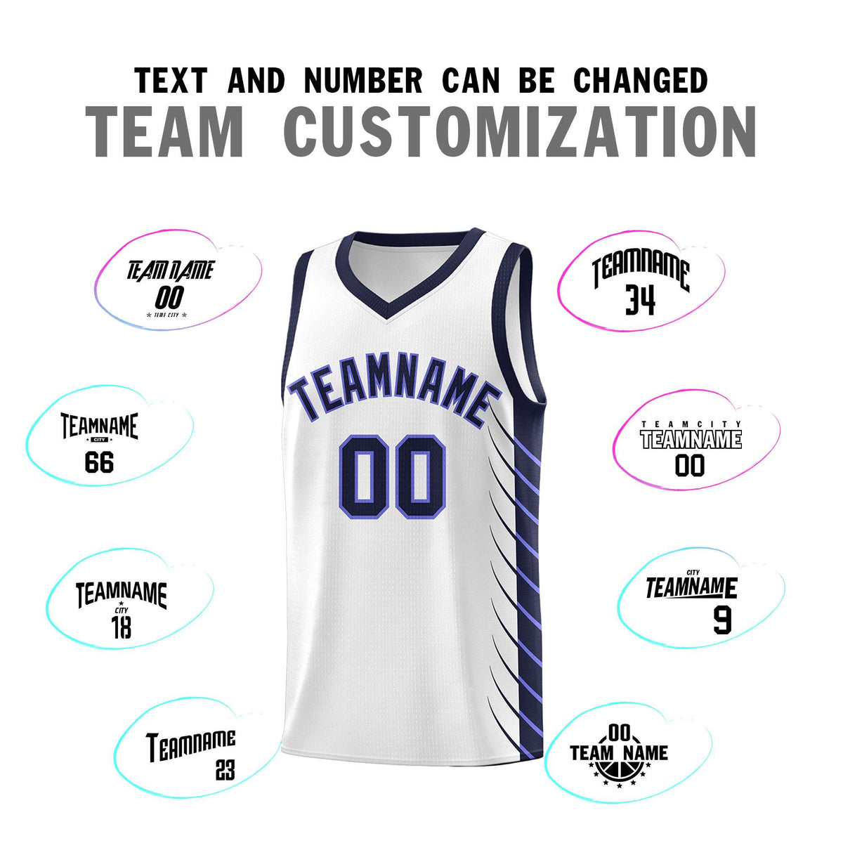 Custom Navy Navy Personalized Side Symmetrical Line Pattern Sports Uniform Basketball Jersey