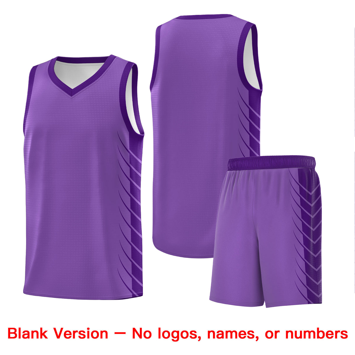 Custom Light Purple Purple Personalized Side Symmetrical Line Pattern Sports Uniform Basketball Jersey