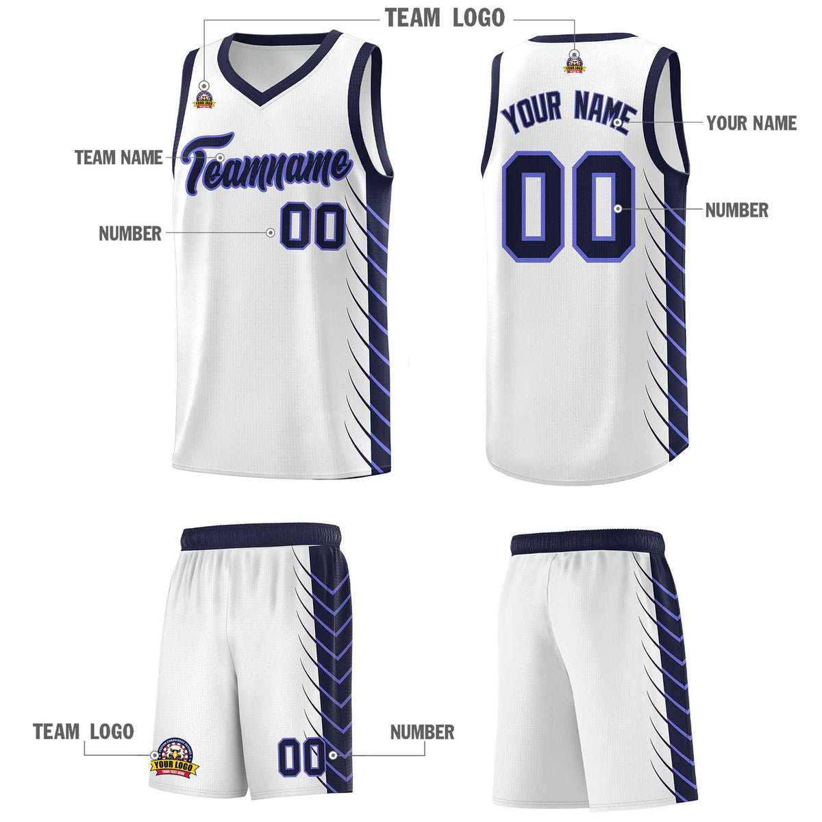 Custom Navy Navy Personalized Side Symmetrical Line Pattern Sports Uniform Basketball Jersey