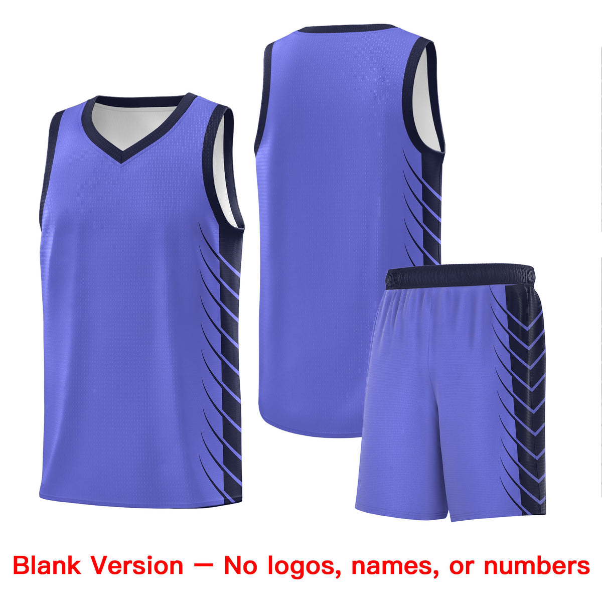 Custom Purple Navy Personalized Side Symmetrical Line Pattern Sports Uniform Basketball Jersey