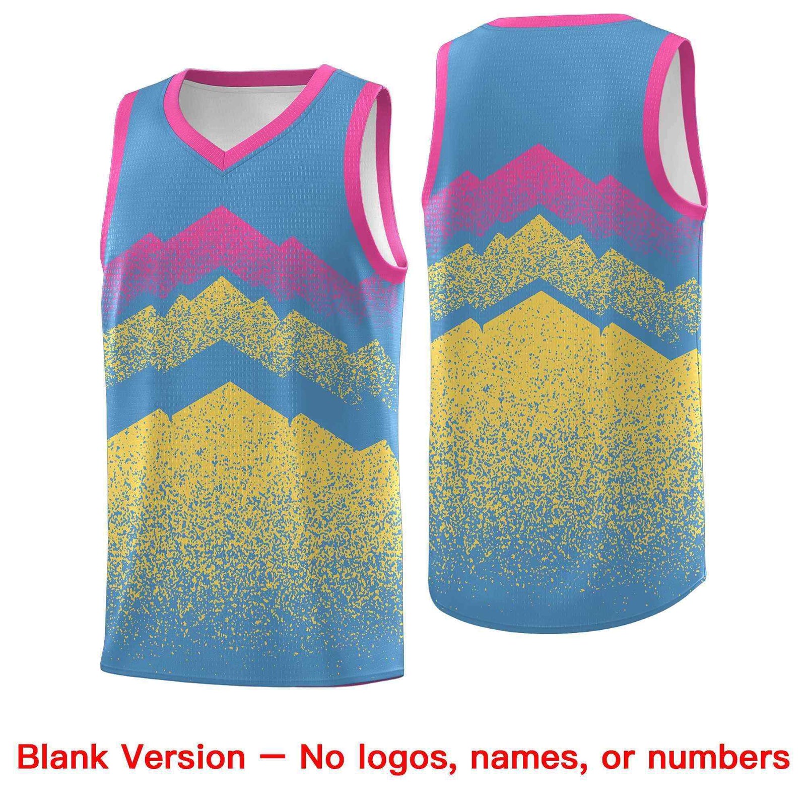 Personalized Youth Basketball Jerseys   Light Blue Khaki Gradient Mountain Design Uniforms