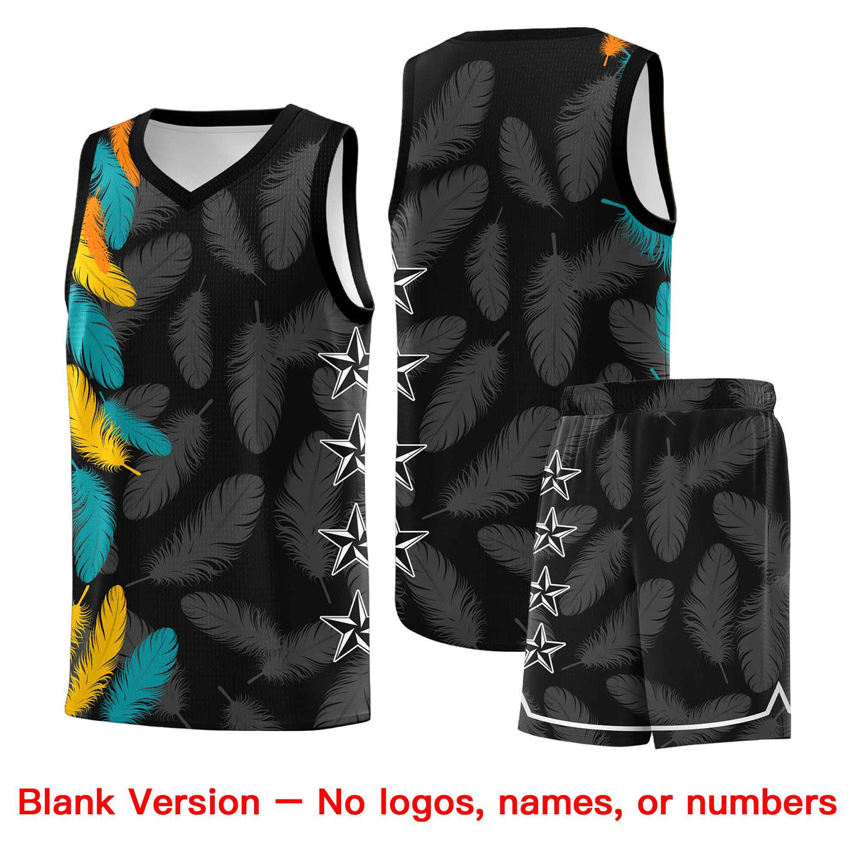 Custom Youth Basketball Jersey Navy White Feather Series Sports Uniform
