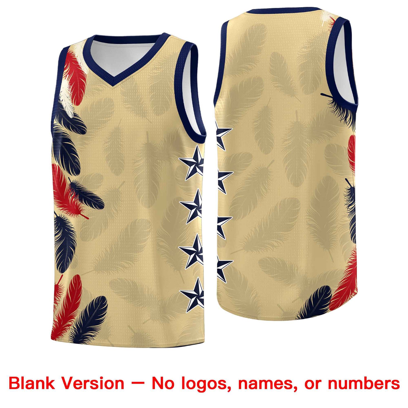 Custom Youth Basketball Jersey Khaki Red Feather Series Sports Uniform
