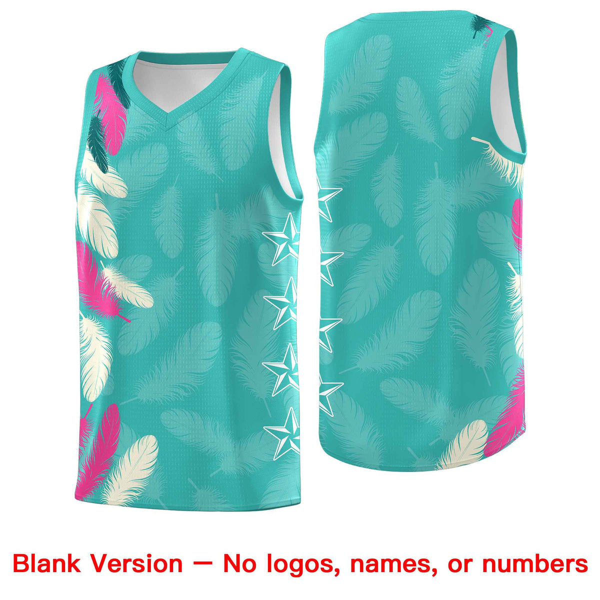 Custom Youth Basketball Jersey Bright Green Pink Feather Series Sports Uniform